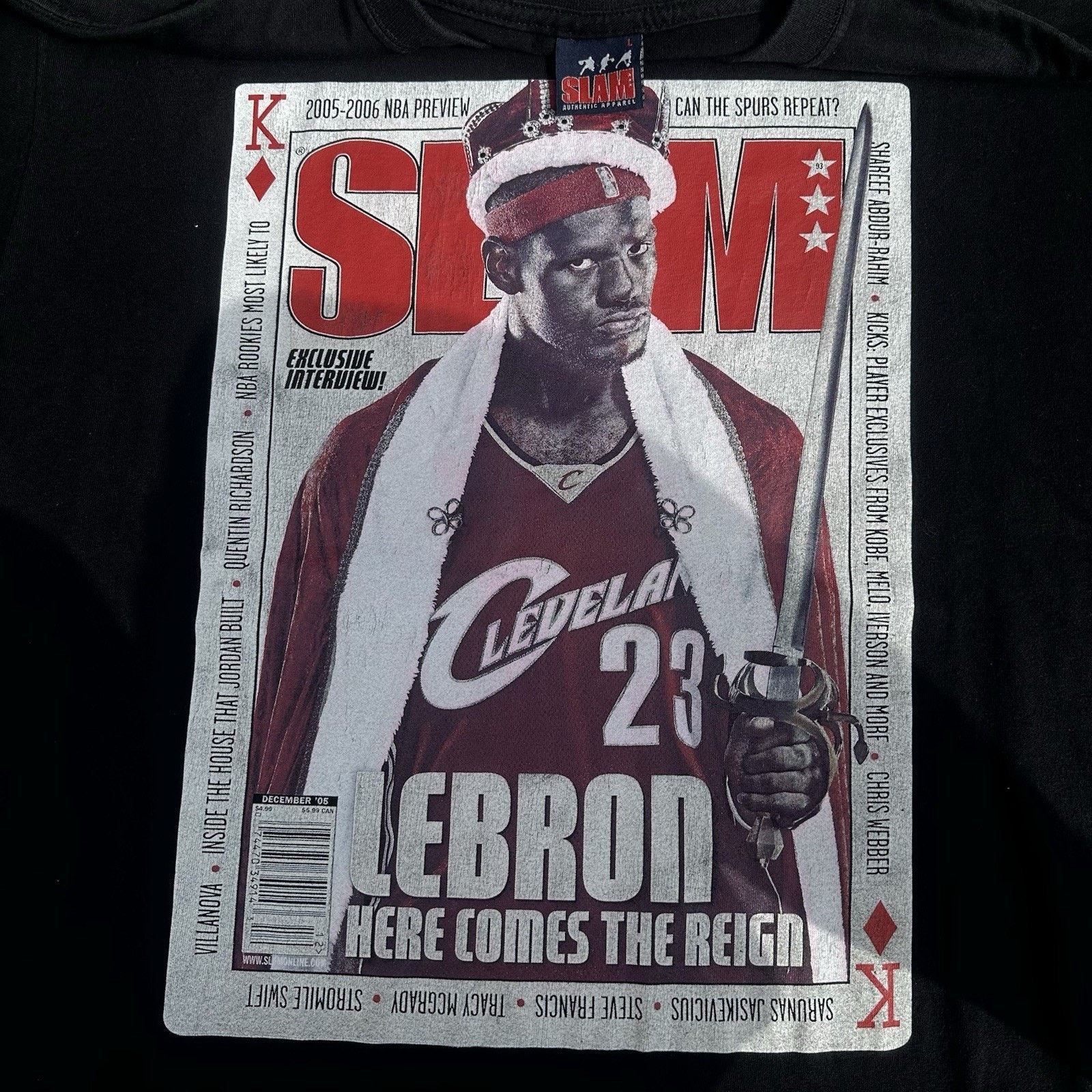 NBA × Vintage Vintage 2005 Slam Magazine LeBron James Tee T-Shirt Sz L Size US L / EU 52-54 / 3 - 2 Thumbnail