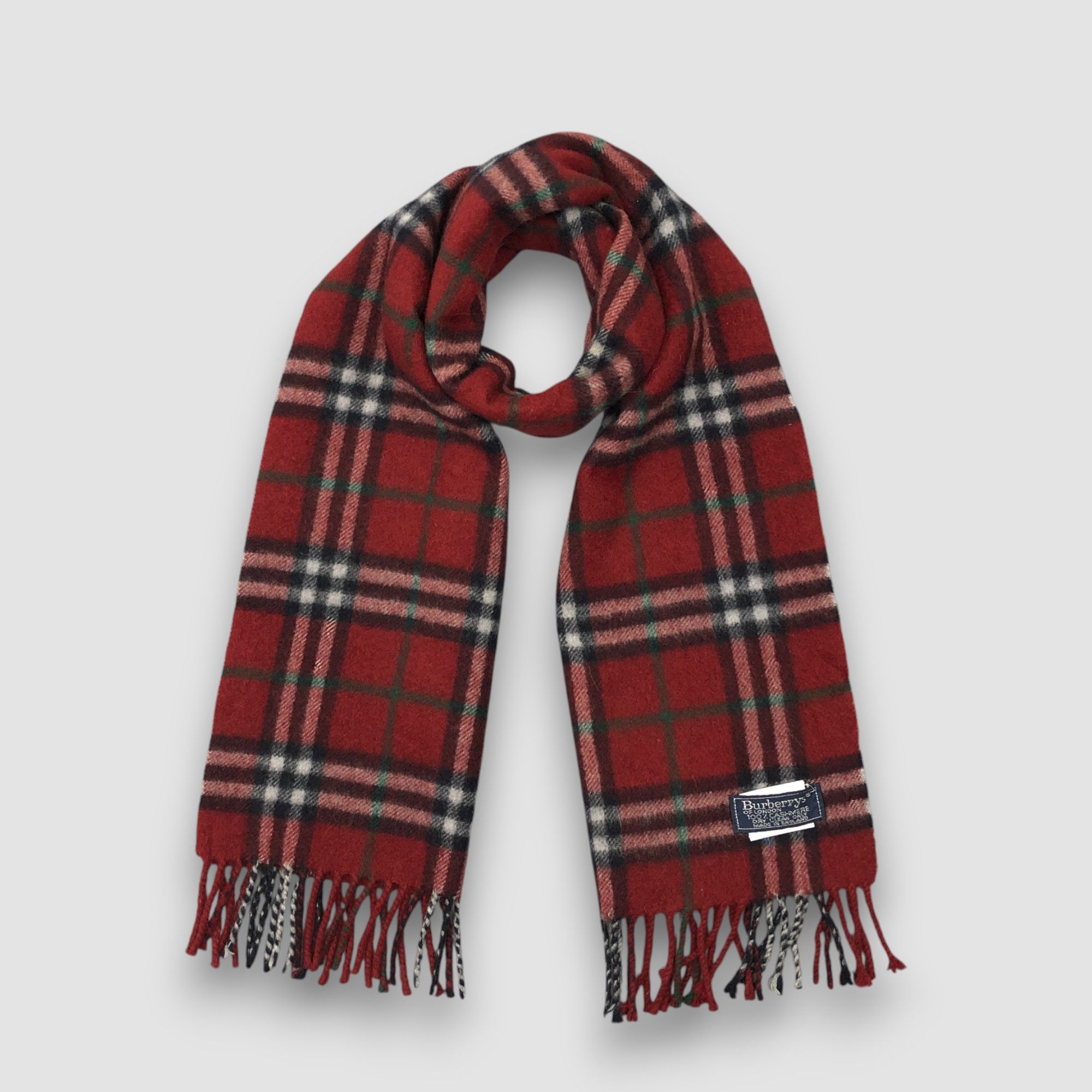 Burberry Vintage Burberrys Scarf Muffler Wool Cashmere Scarves Size ONE SIZE - 1 Thumbnail