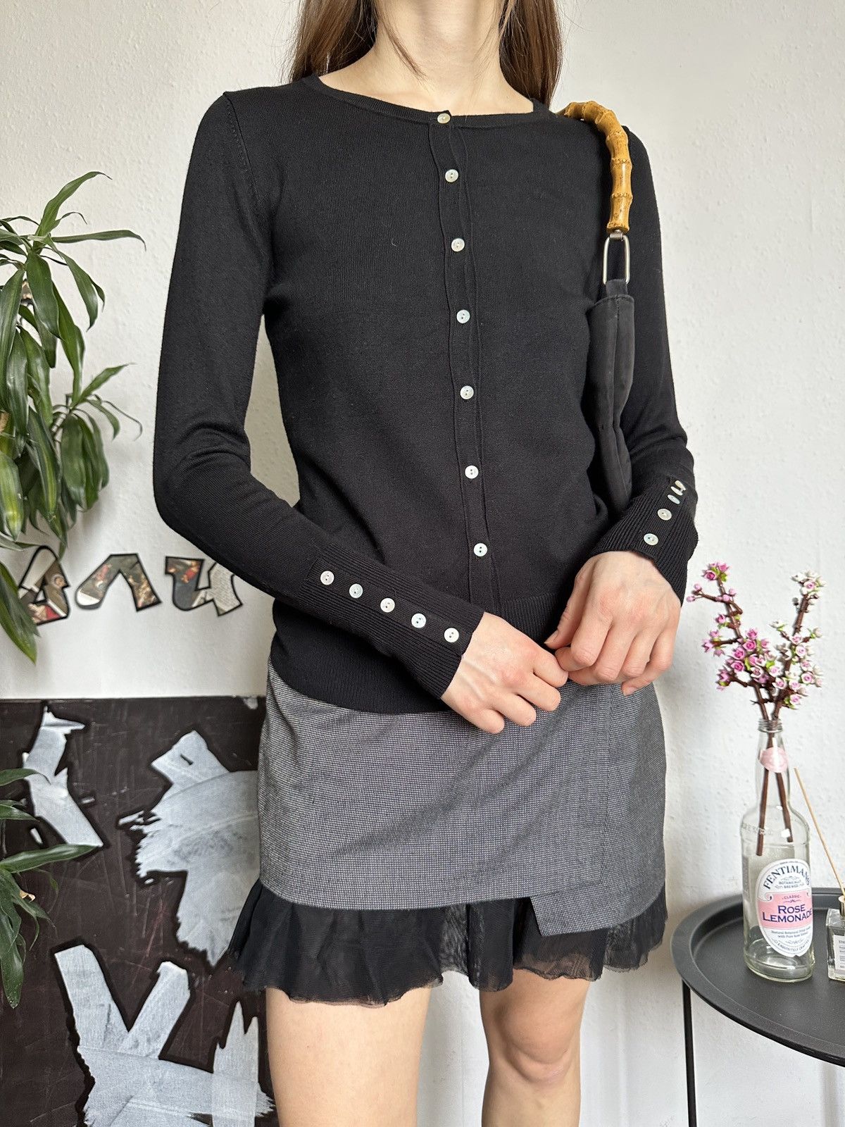 COPENHAGEN STUDIOS × Designer Copenhagen Designer Cute Black Basic Cardigan Size XS / US 0-2 / IT 36-38 - 5 Thumbnail
