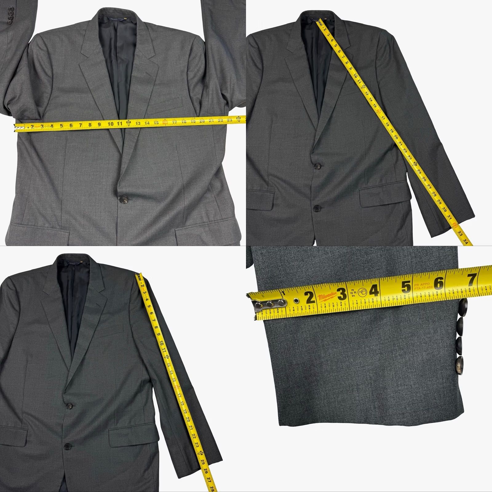 Brooks Brothers Brooks Brothers Golden Fleece Blazer Gray USA 46 XL 2-Button 100% Wool Men's Size 46R - 8 Thumbnail