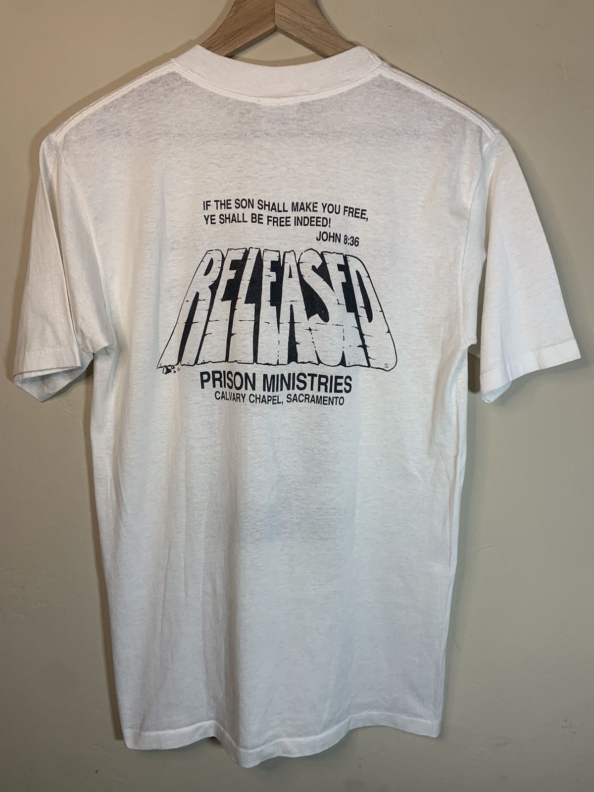 Vintage RARE Vintage Jesus Prison Ministries Single Stitch Art Shirt Size US L / EU 52-54 / 3 - 2 Thumbnail