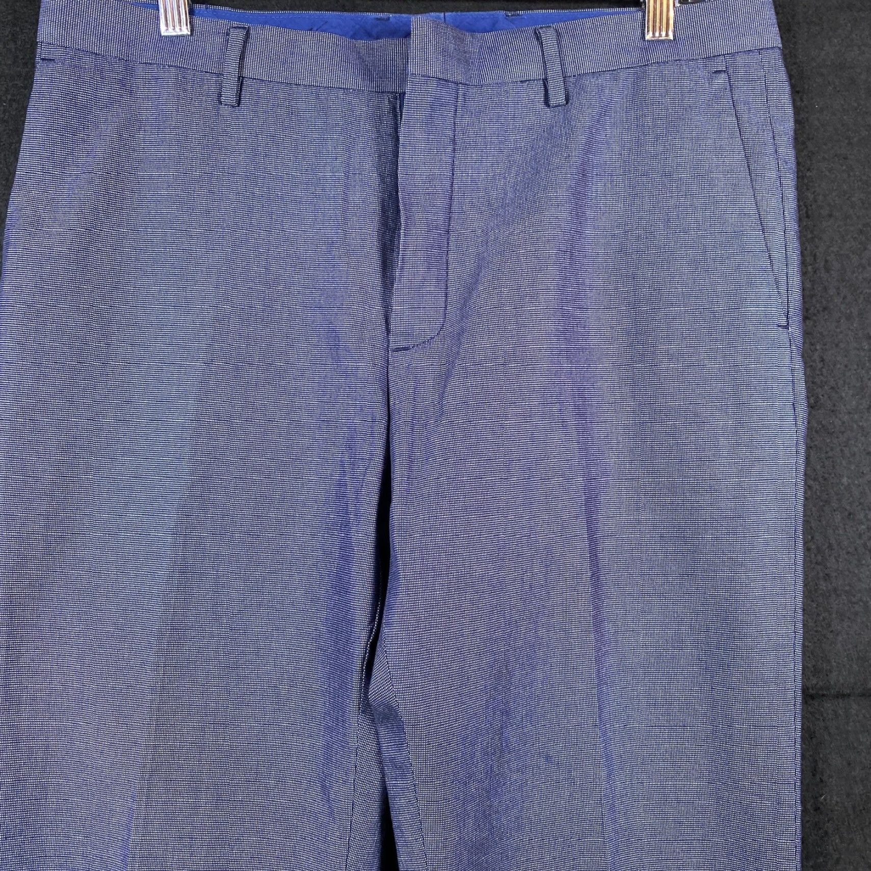 Banana Republic VINTAGE Banana Republic Mens Pants Blue Non Iron Modern Slim Fit 100% Cotton 33x32 34x30.5 Casual Business Workwear Formal Solid Chino Mens Size US 33 - 2 Thumbnail