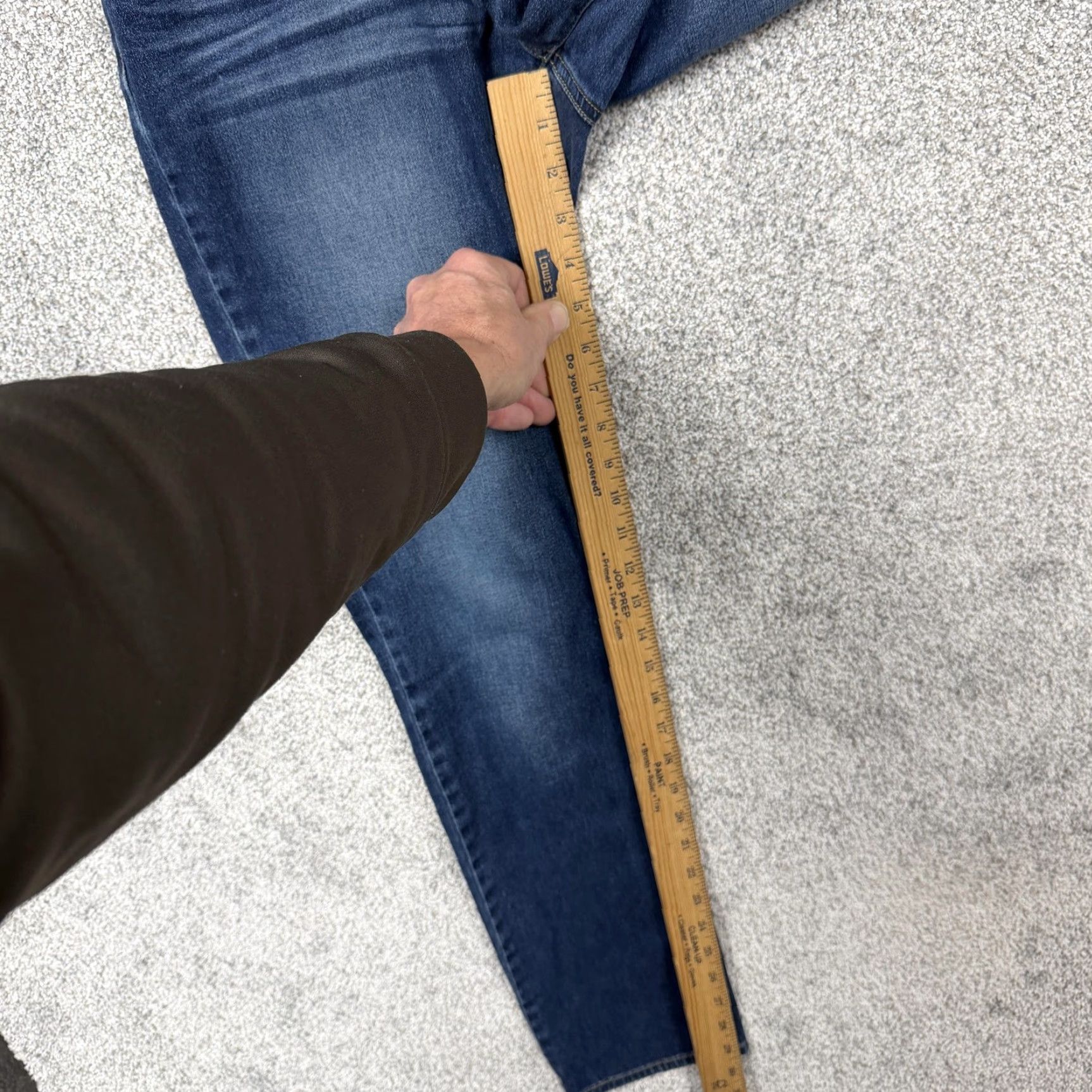Vintage Fashion Bug Jeans Womens 10T 32x29.5 Blue Mid Rise Skinny Stretch Denim Whisker Jeans Size 32" / US 10 / IT 46 - 4 Thumbnail