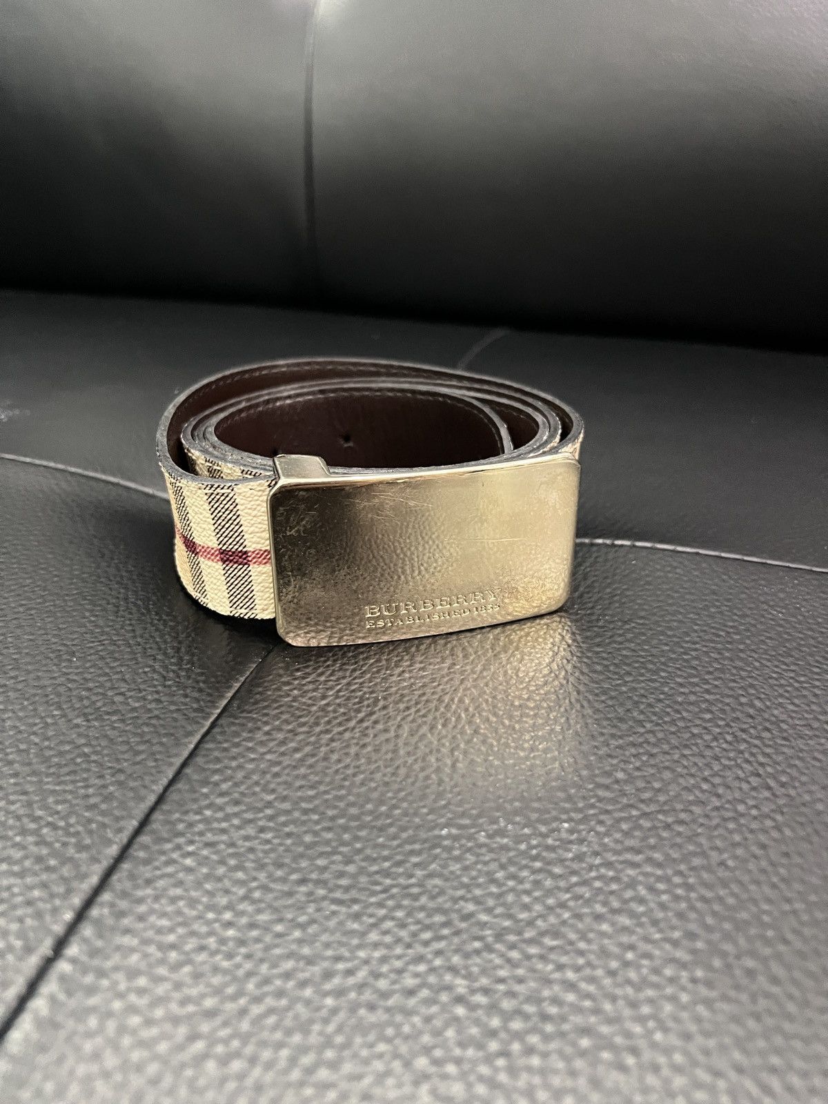 Burberry Burberry Equestrian Knight Check Belt Size ONE SIZE - 3 Thumbnail