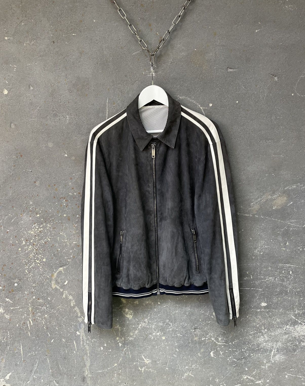 Ermenegildo Zegna Ermenegildo Zegna Suede Biker Jacket Size US XL / EU 56 / 4 - 1 Thumbnail