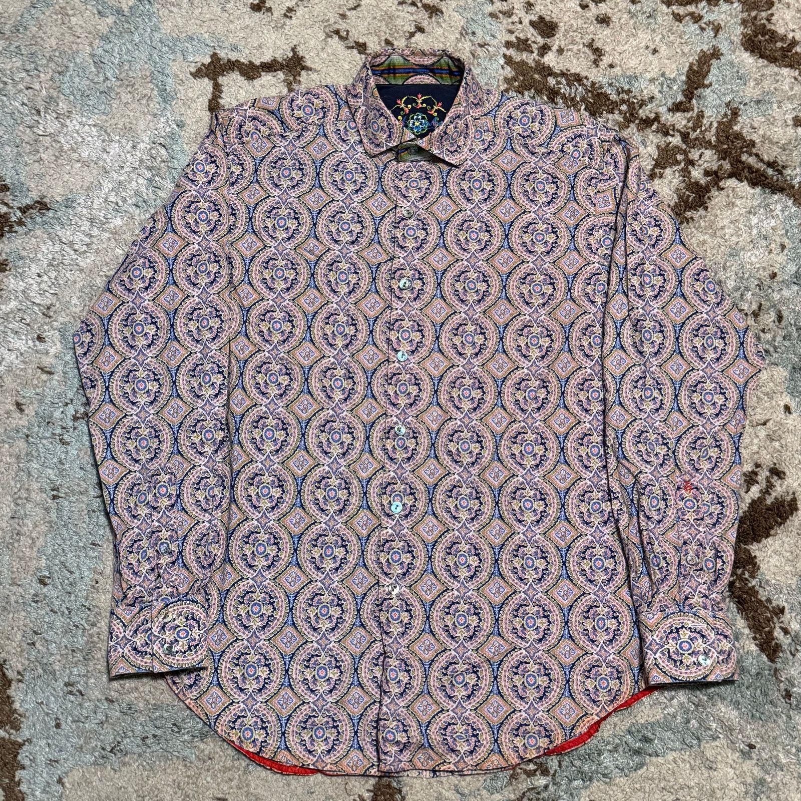 Robert Graham Robert Graham Flip Cuff Button Up Shirt Size M Abstract Size US M / EU 48-50 / 2 - 1 Thumbnail