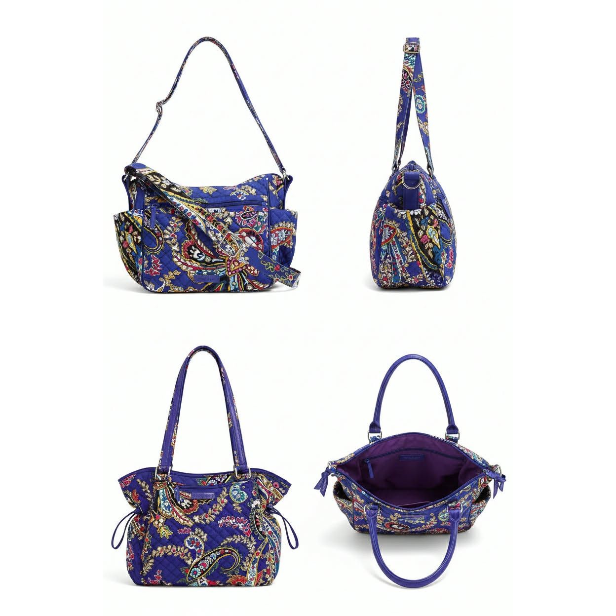 Vera Bradley Vera Bradley Iconic Glenna Purse Bag Romantic Paisley Blue Size ONE SIZE - 5 Thumbnail