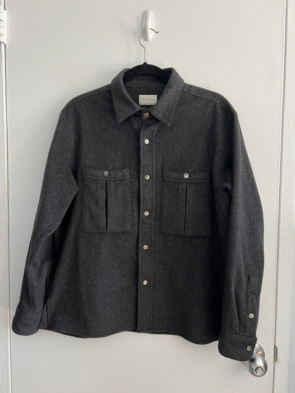 image of Aime Leon Dore Cashmere Overshirt in Grey, Men's (Size Small)