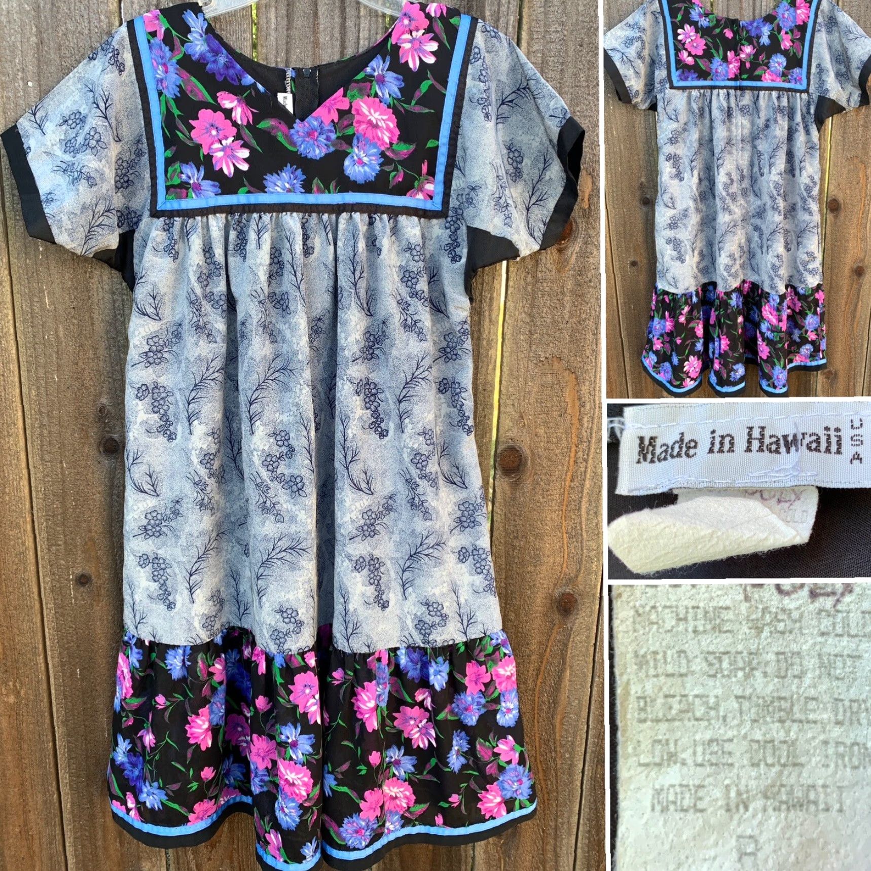 ALOHAS VINTAGE Made In Hawaii MuuMuu Pockets Zipper In Back Tiki Aloha Hawaiian Size P Women's/Mens? Size S / US 4 / IT 40 - 2 Thumbnail