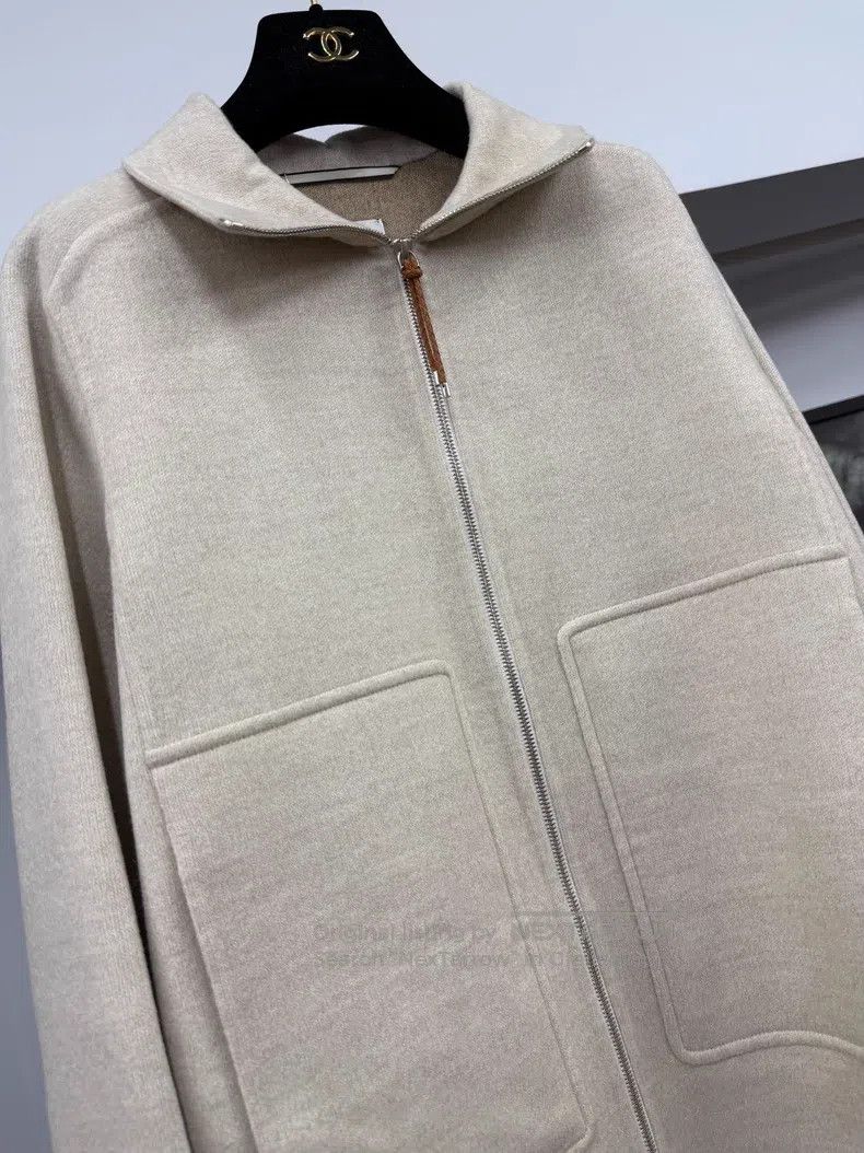 Hermes Hermes Oatmeal Double-faced Cashmere Coat Size XS / US 0-2 / IT 36-38 - 2 Thumbnail
