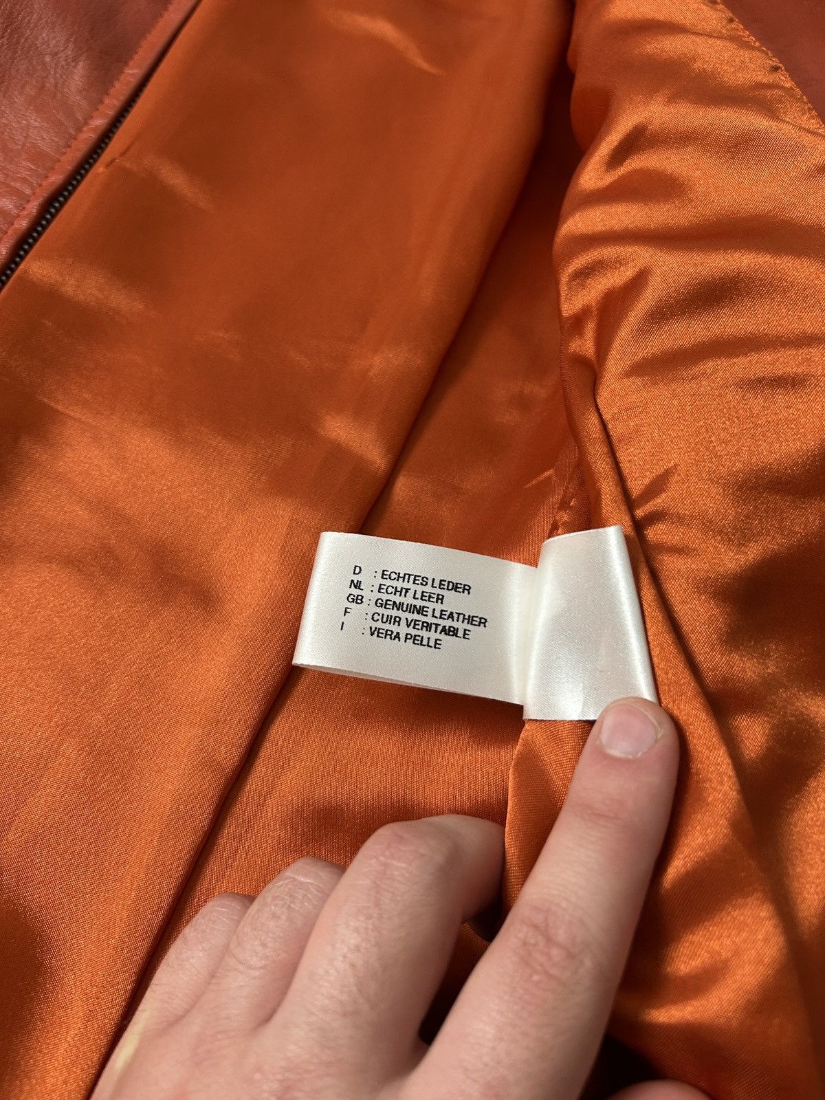 Vera Pelle Helline orange jacket women’s genuine leather Size S / US 4 / IT 40 - 6 Thumbnail