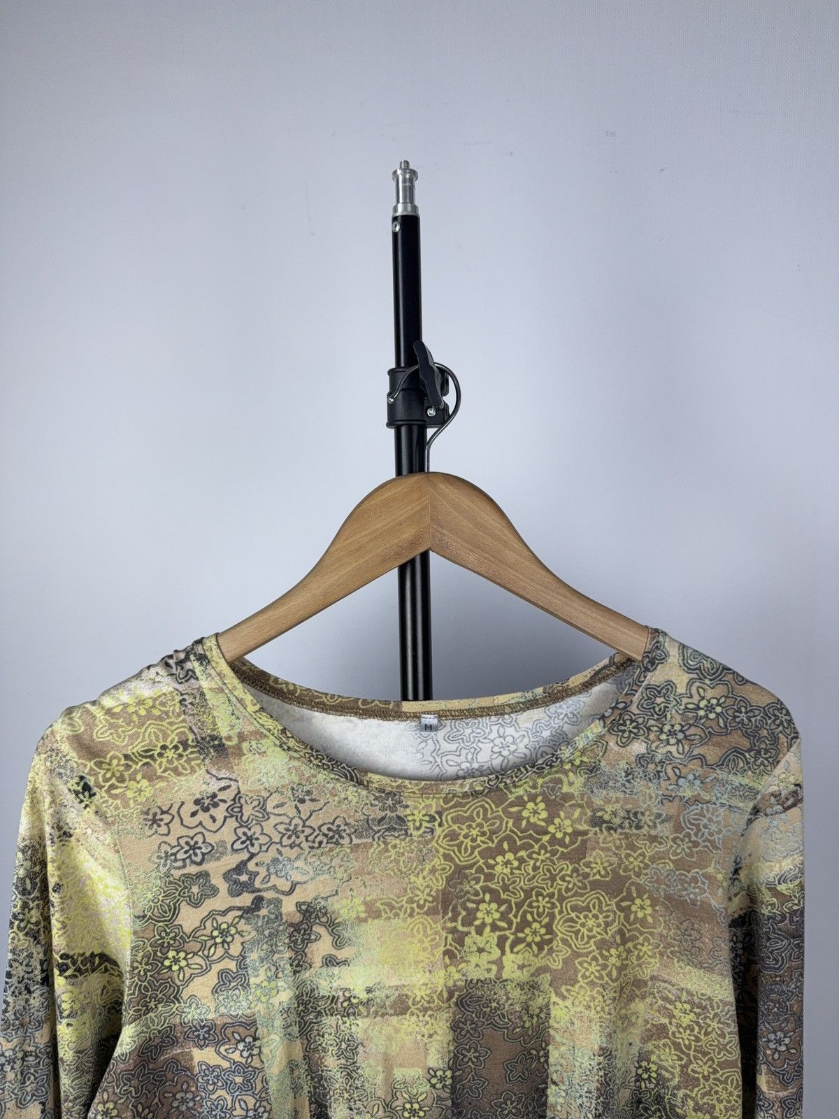 Japanese Brand Vintage Y2K Floral Mesh Long Sleeve Top JPG Aesthetic Size M / US 6-8 / IT 42-44 - 2 Thumbnail