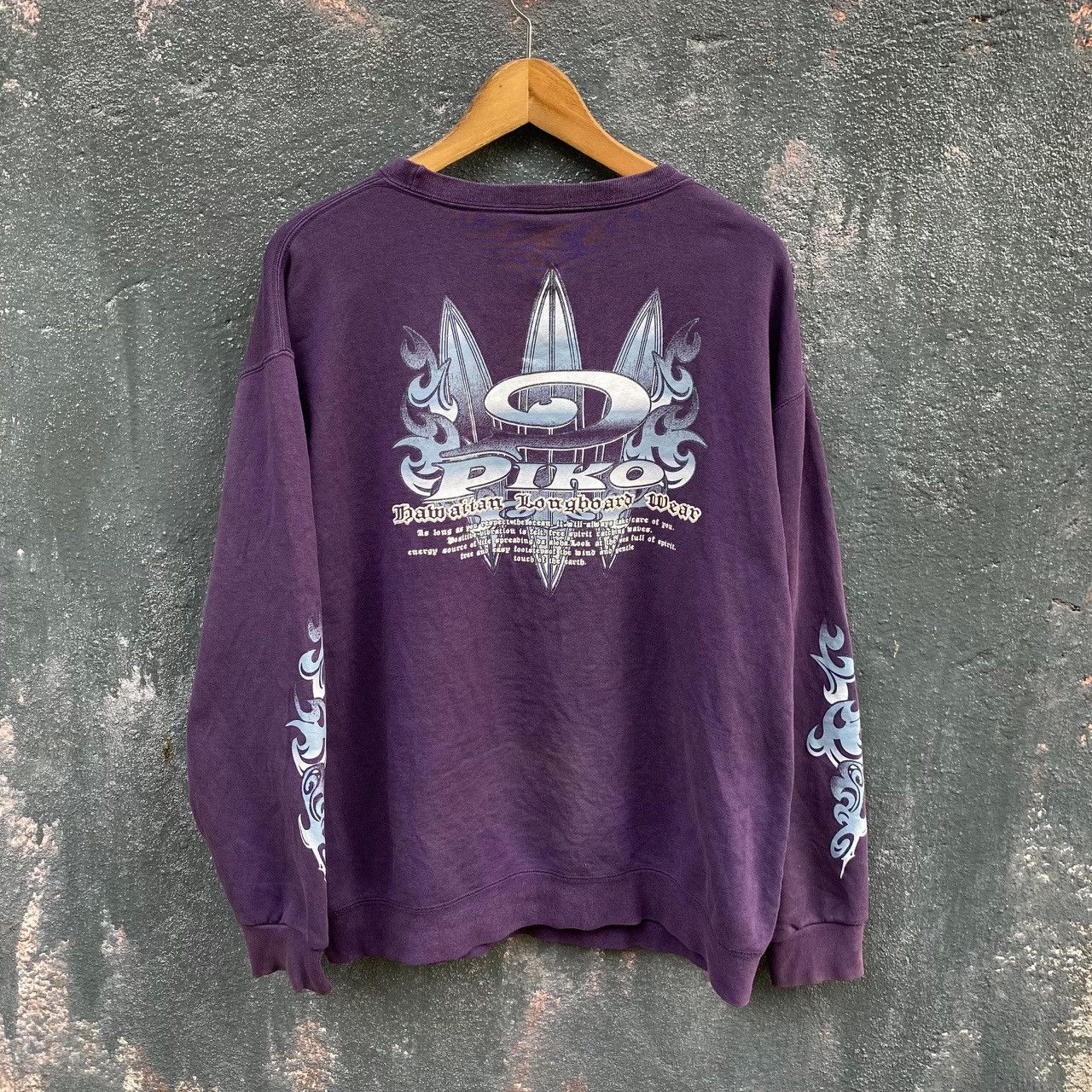 Vintage Vintage Faded Piko Hawaiian Longboard Wear Sweatshirt Size US L / EU 52-54 / 3 - 1 Thumbnail