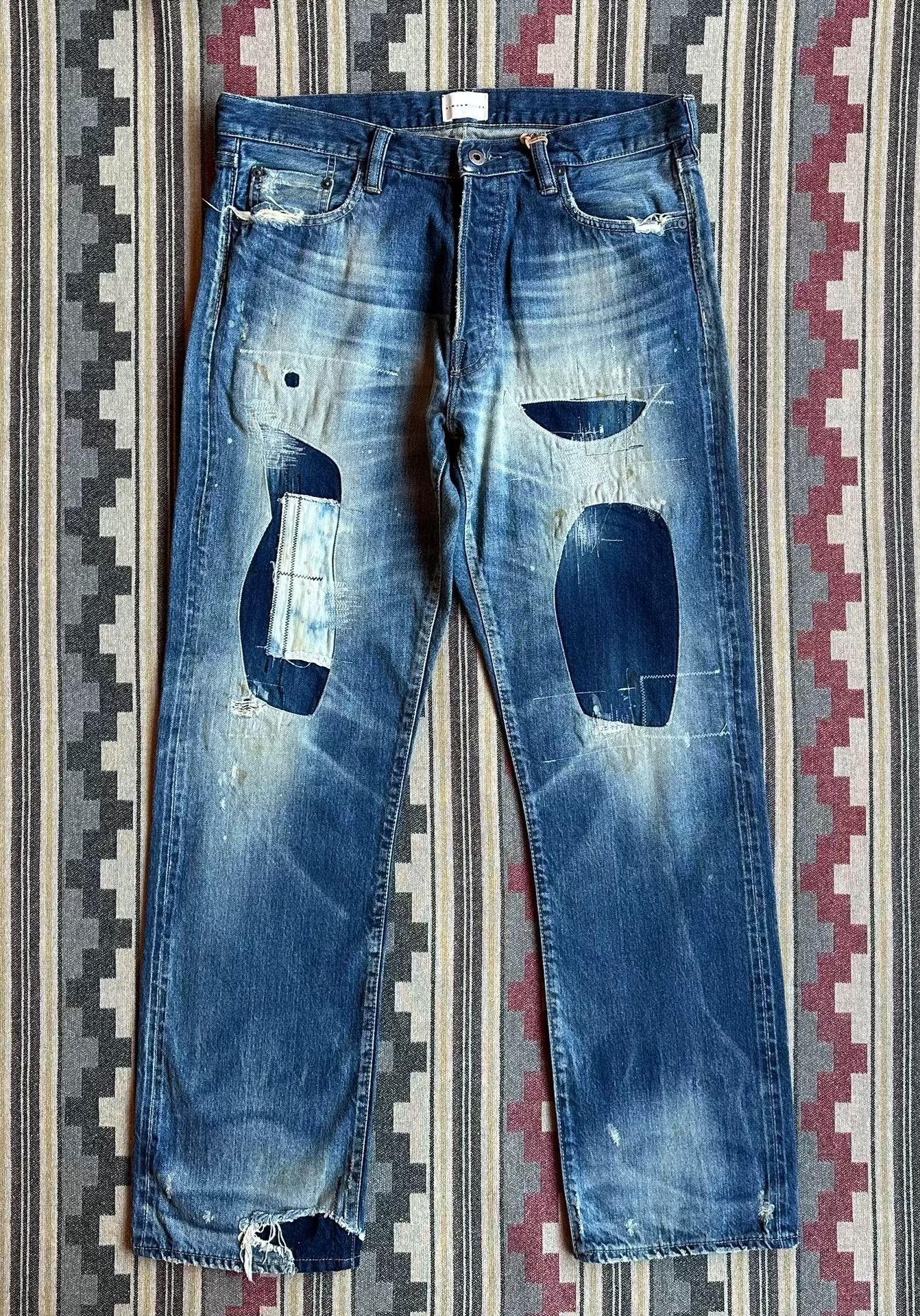 Simon Miller Simon Miller Heavy Wash Patchwork Denim Jeans Size US 34 / EU 50 - 1 Thumbnail