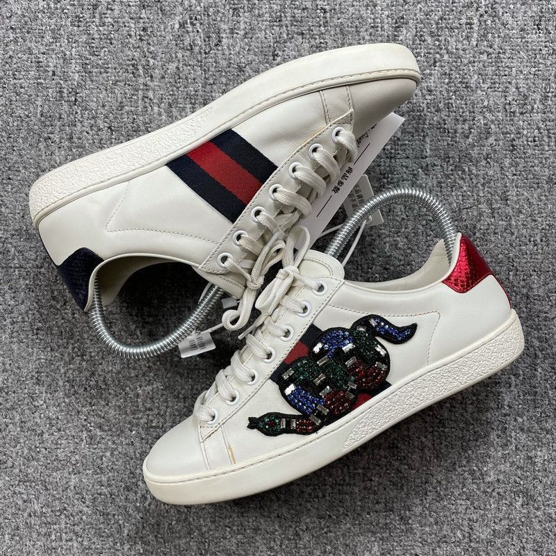 Gucci Gucci ACE Embroidered Sneaker with Crystal Details - Size US 5 / IT 35 - 4 Thumbnail