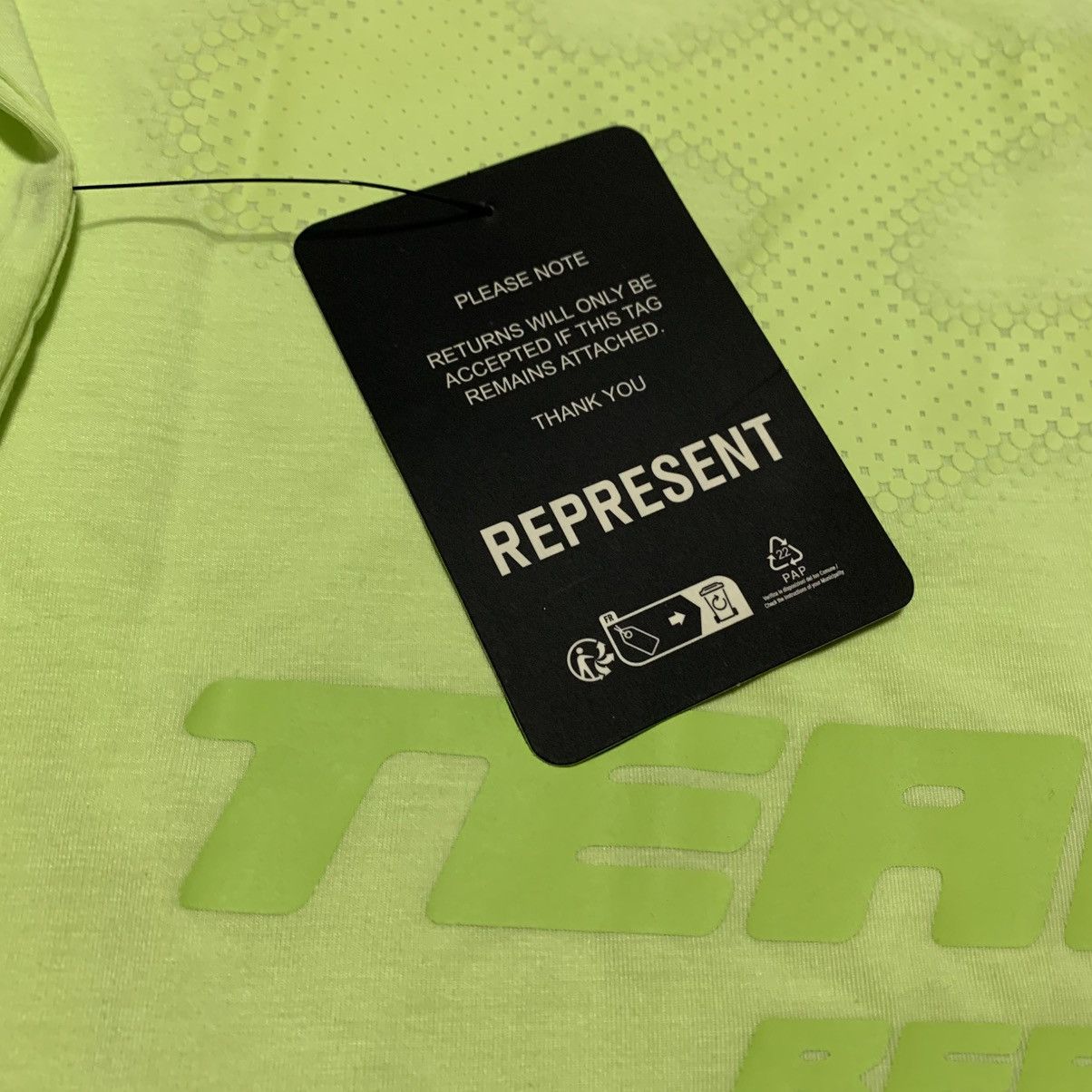 Represent Clo. Represent XS 247 Future Terrains Oversized Tee Lime Green Size US XS / EU 42 / 0 - 4 Thumbnail
