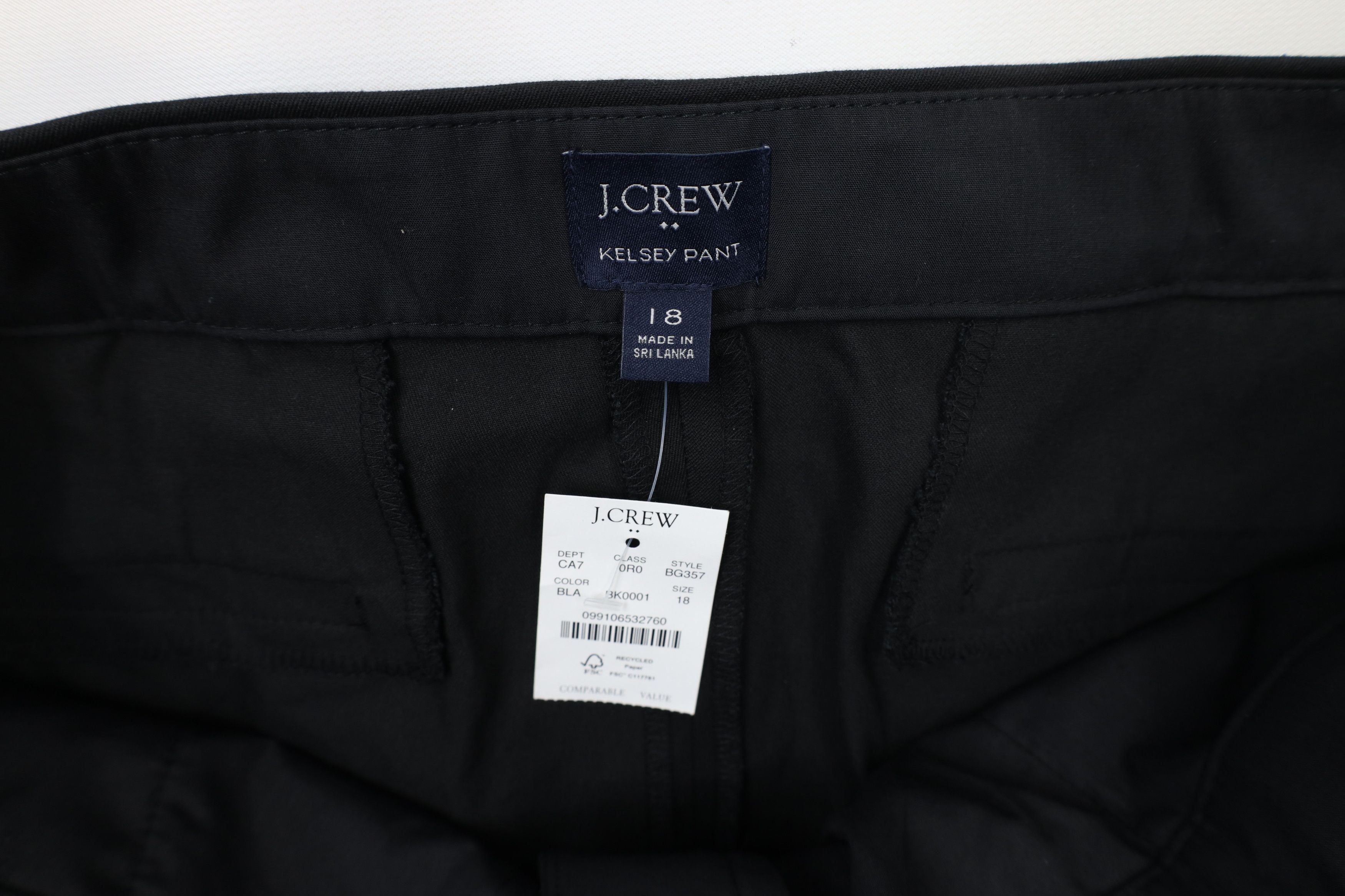 J.Crew × Vintage New J Crew Stretch Flared Wide Leg Kelsey Chino Pants Black Size 40" / US 18 - 6 Thumbnail