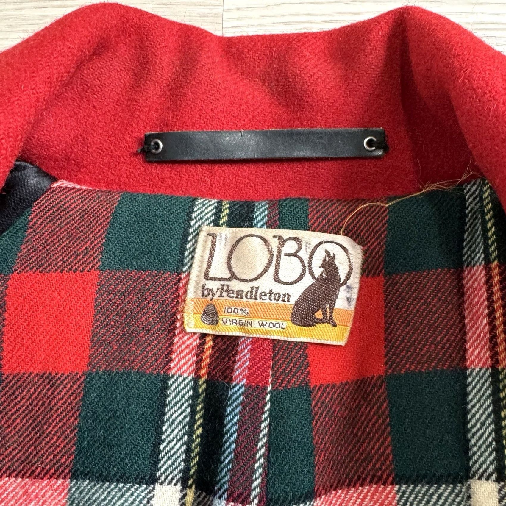 Pendleton VINTAGE Pendleton LOBO Red Wool Plaid Flannel Lined Mackinaw Jacket Pocket USA Jacket Size US XXL / EU 58 / 5 - 4 Thumbnail