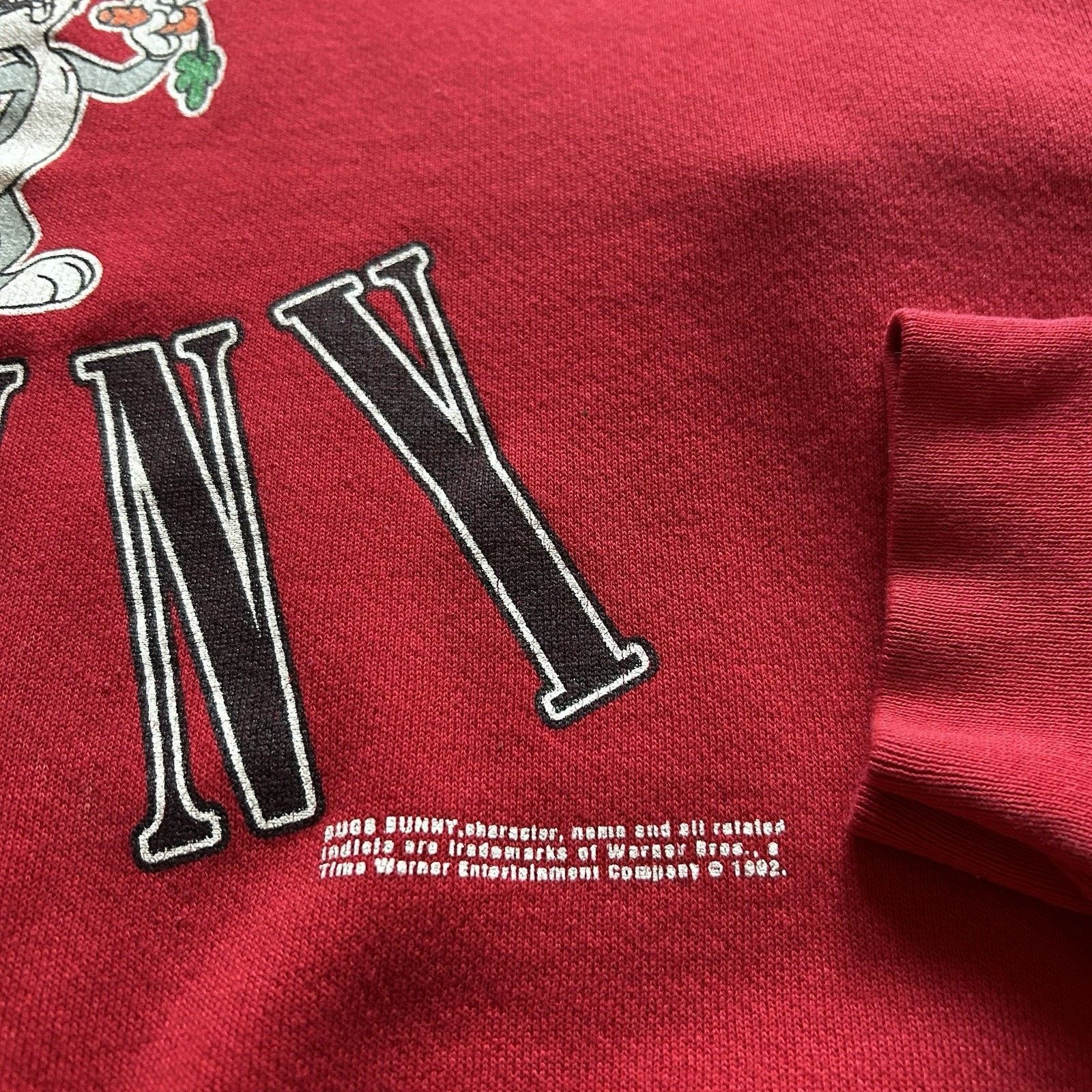 Vintage Vintage 90s Looney Tunes Bugs Bunny Cartoon Crewneck XL Red Size US XL / EU 56 / 4 - 3 Thumbnail