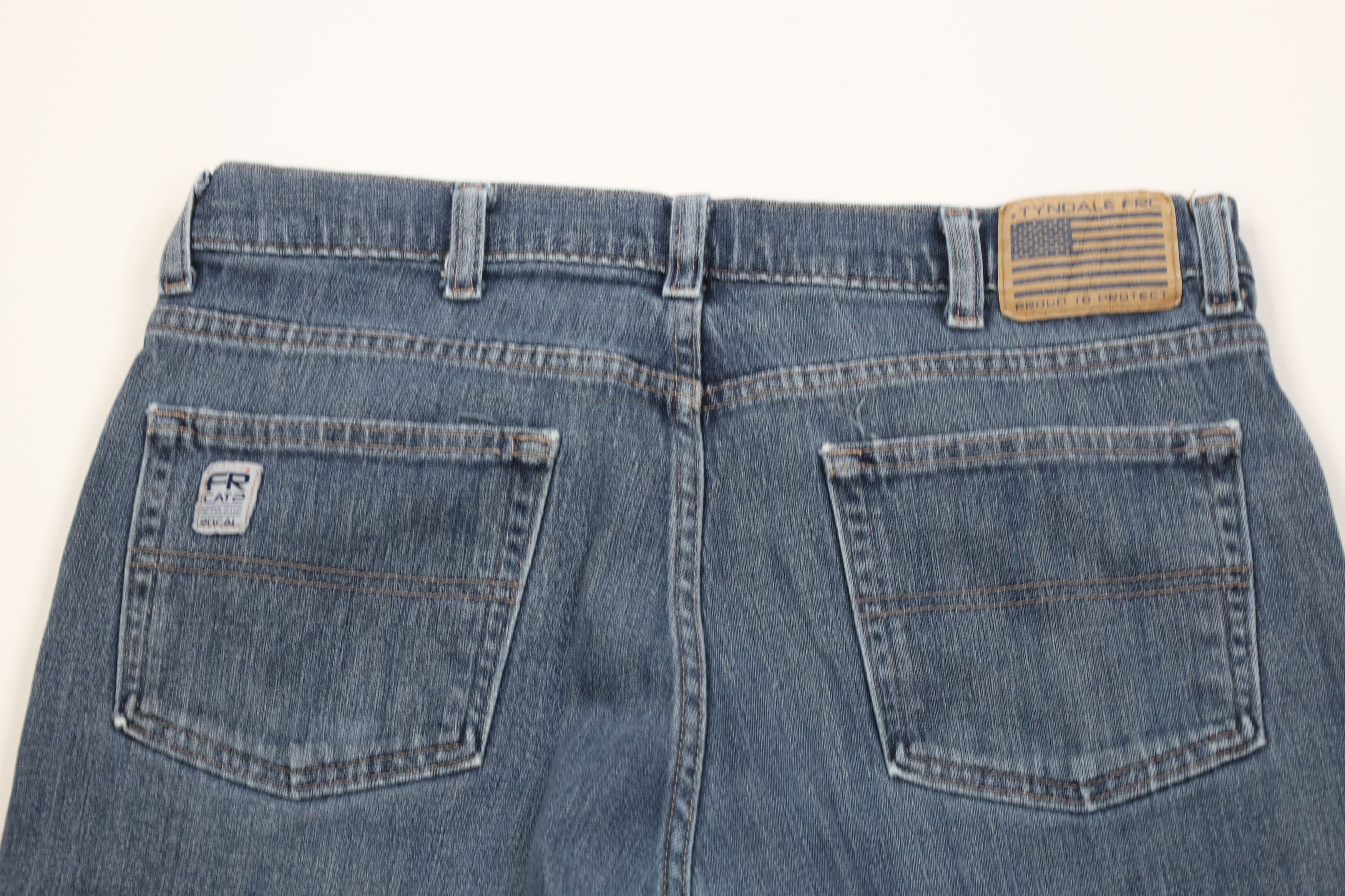 Vintage Tyndale FRMC Fire Flame Resistant Bootcut Denim Jeans USA Size US 32 / EU 48 - 13 Thumbnail