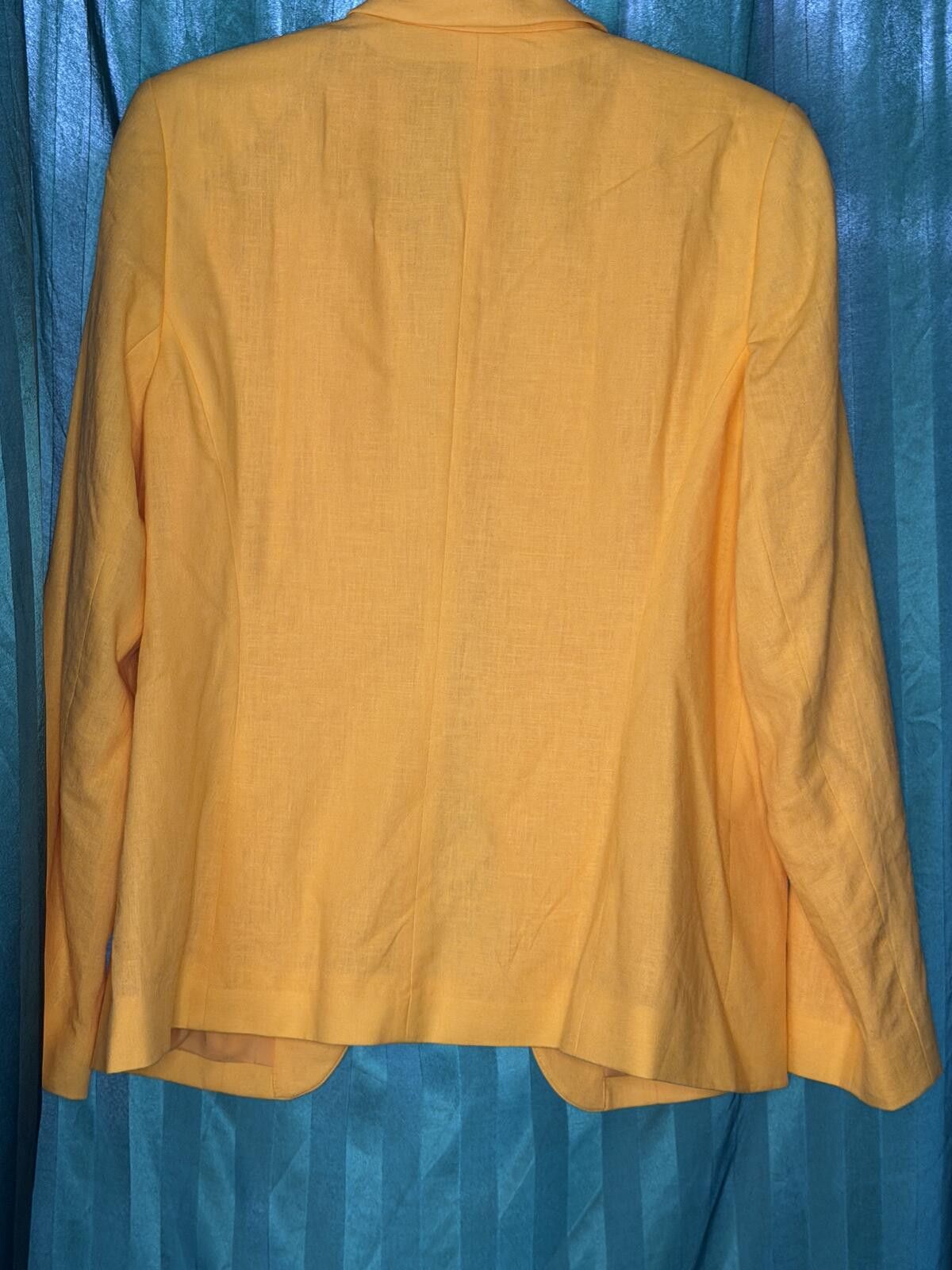 Express Express Yellow Linen Blend Blazer - Size L Size L / US 10 / IT 46 - 3 Thumbnail