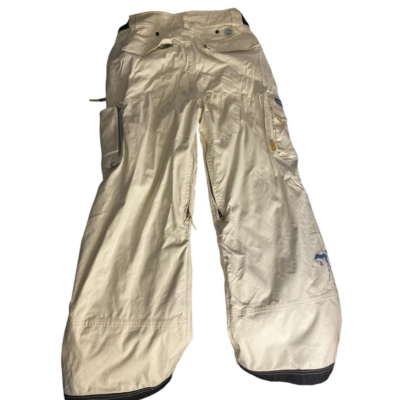 Other Y2K Snowboard Ski Cargo Pants Cream White Dub Brand XL Size 30" / US 8 / IT 44 - 8 Thumbnail