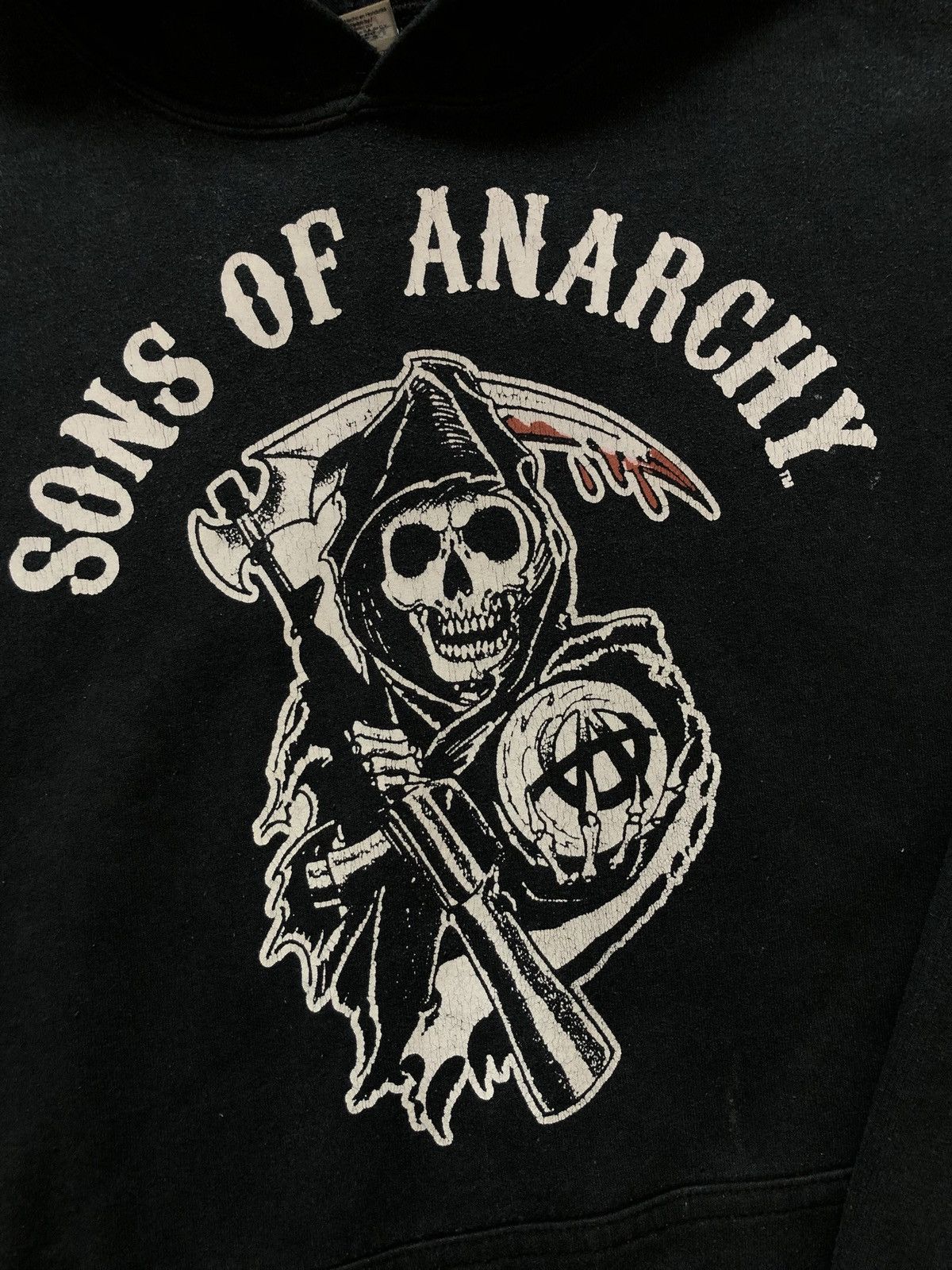 Band Tees × Vintage Hoodie Sons Of Anarchy Skulls Vintage Size US XL / EU 56 / 4 - 2 Thumbnail
