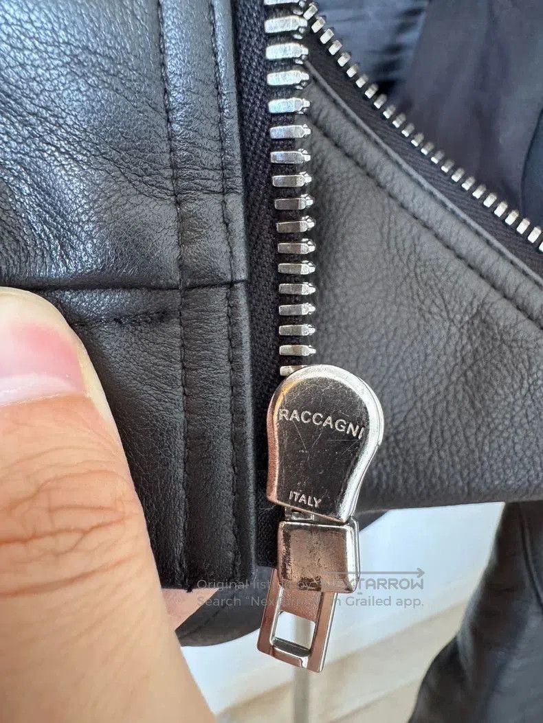 Rick Owens Rick Owens Black Leather Jacket with Asymmetrical Zipper. Size US L / EU 52-54 / 3 - 8 Thumbnail