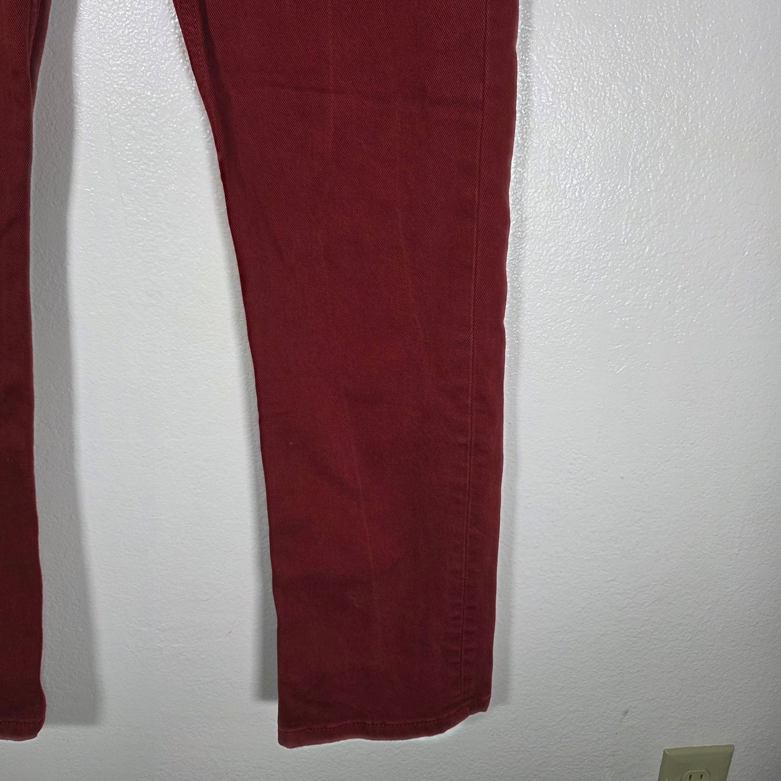 Levi's Levi’s 514 Straight Fit Burgundy Jeans W32 L32 Classic Denim Size US 32 / EU 48 - 3 Thumbnail
