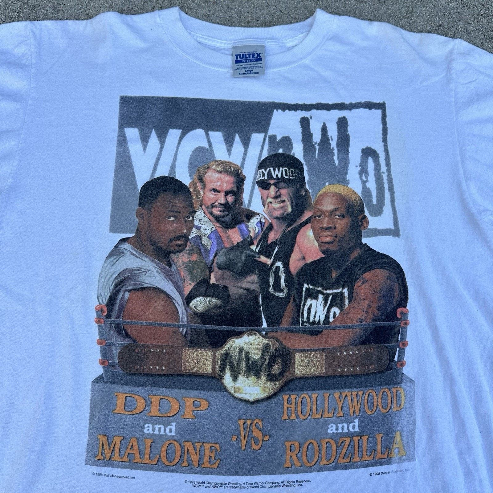 Vintage × WWE × WWF Vintage 1998 WCW NWO New World Order Wrestling Tee Shirt Size US L / EU 52-54 / 3 - 2 Thumbnail