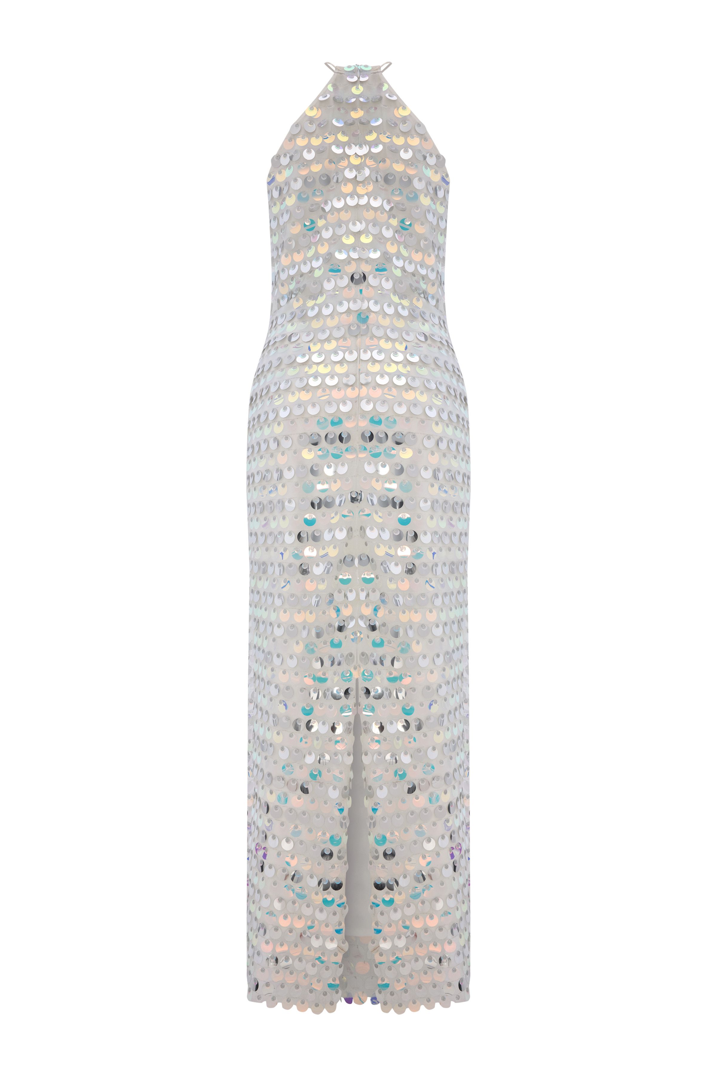 Other Emery Iridescent Sequin Halter Maxi Dress Size S / US 4 / IT 40 - 2 Thumbnail