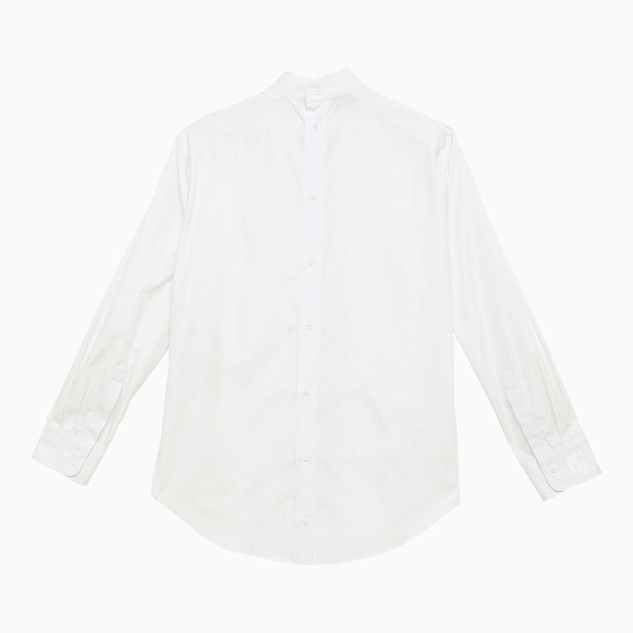 Fendi o1d2blof0824 Cotton Shirt in White Size M / US 6-8 / IT 42-44 - 2 Thumbnail