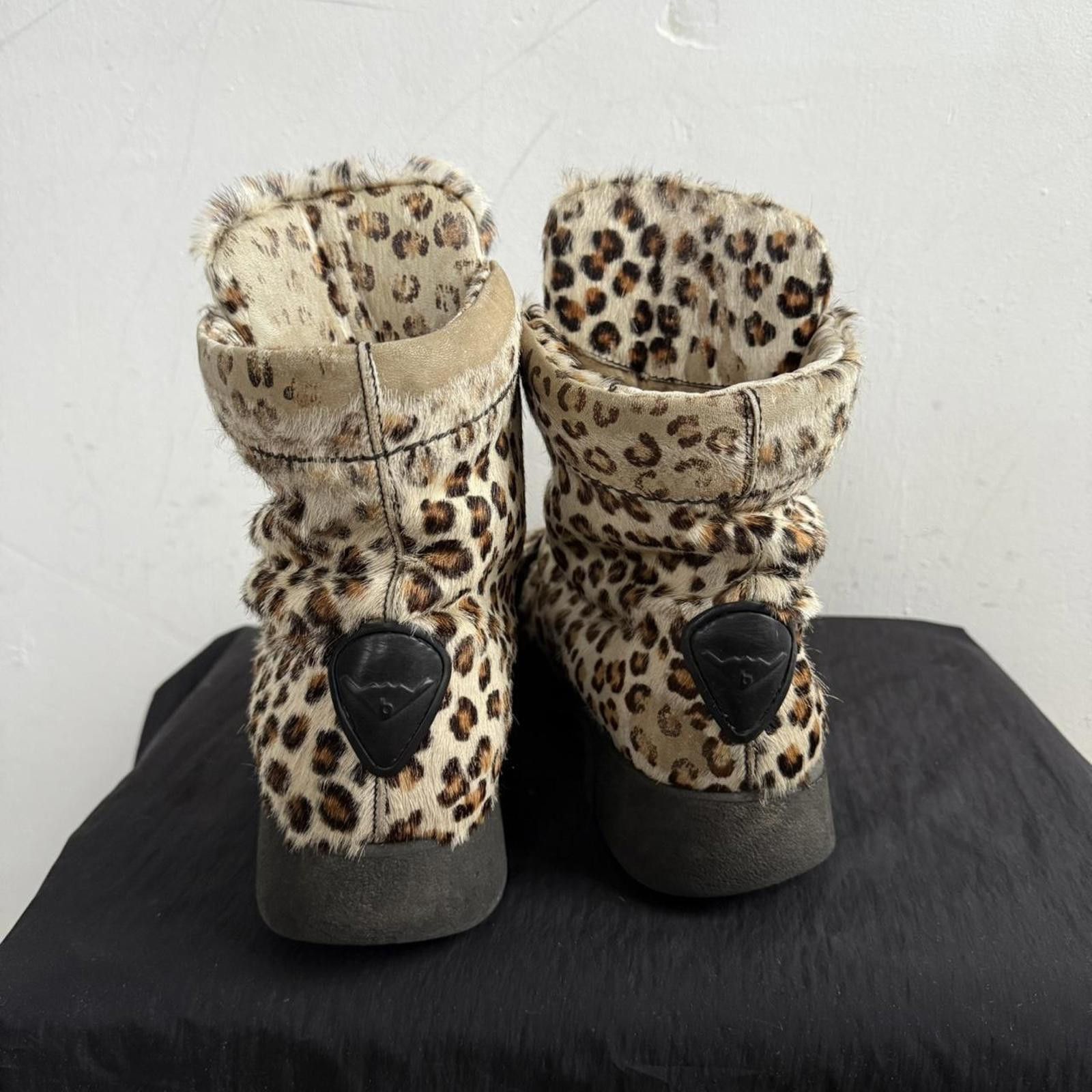 Other Vintage Bumper Italy Leopard Print Pony Fur Mid Boots Size US 5 / IT 35 - 5 Thumbnail