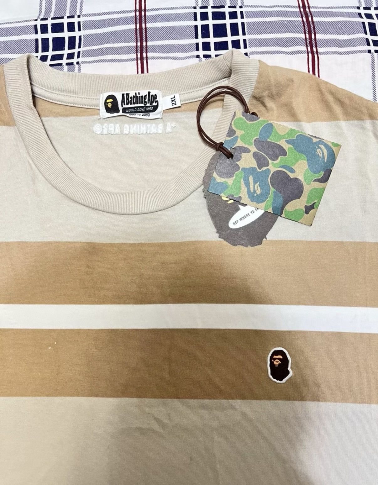 Bape BAPE OG Nigo era classic striped short-sleeve tee Size US XXL / EU 58 / 5 - 2 Thumbnail