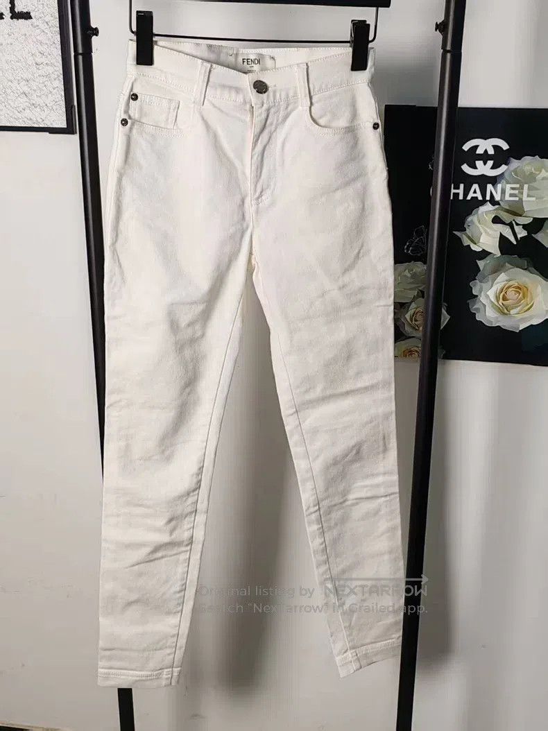 Fendi Fendi Double F Logo Long Pants Size 25" / US 0 / IT 36 - 2 Thumbnail