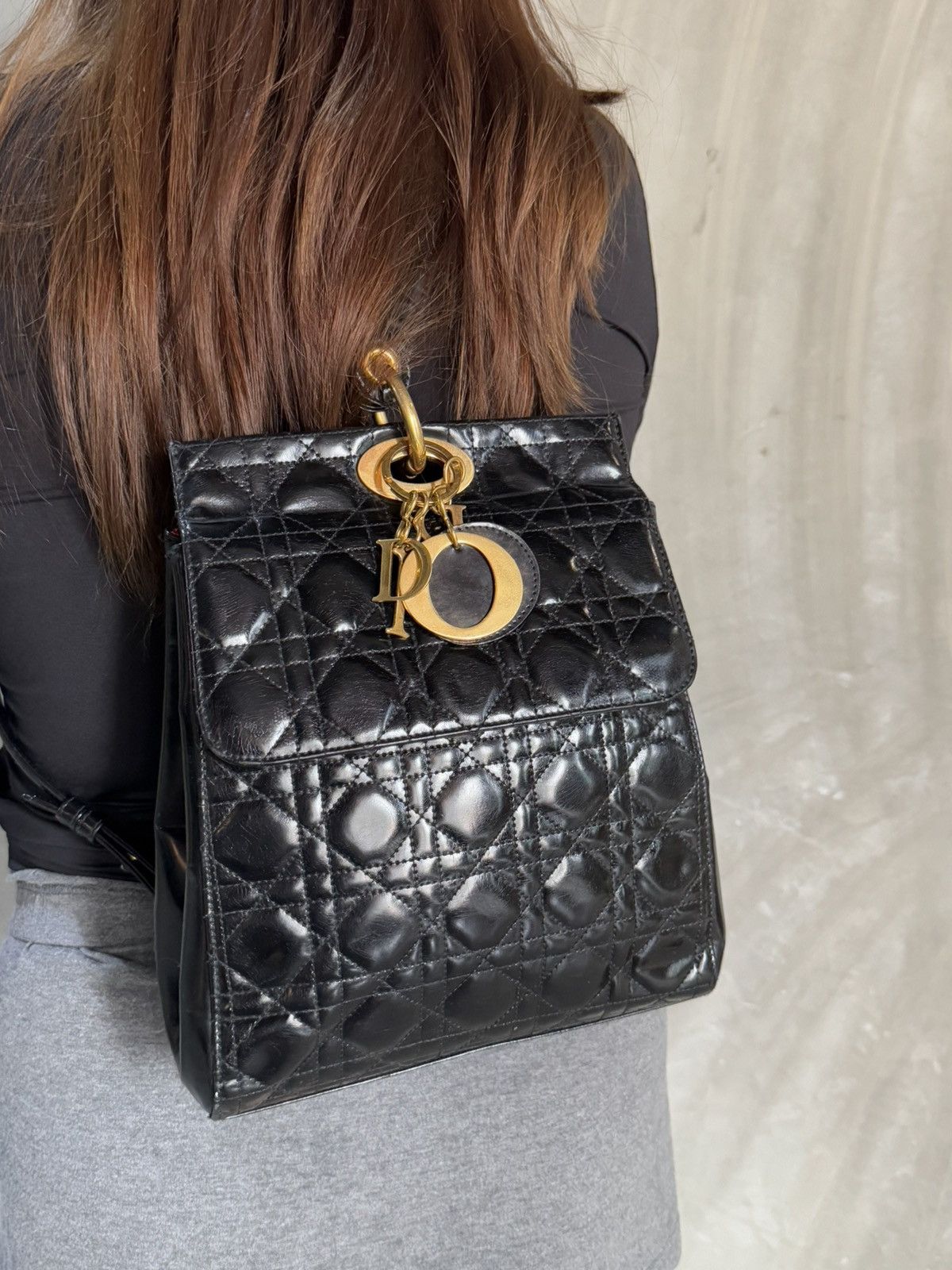 Dior Vintage - Dior Pattent Leather Mini Backpacks Size ONE SIZE - 8 Thumbnail