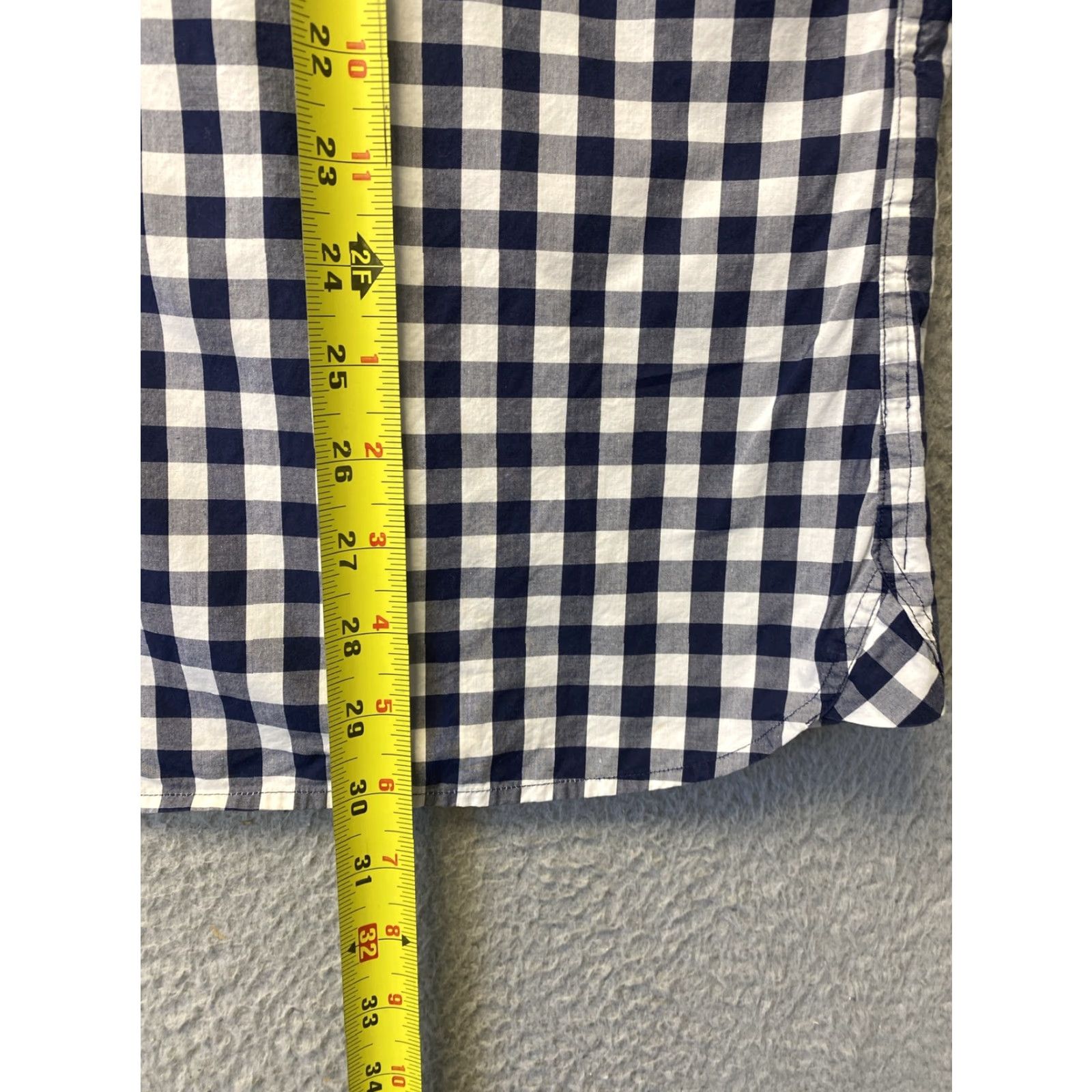 Brooks Brothers Brooks Brothers Dress Shirt Mens CL Slim Blue Check Button Up 33-79 XL Regular Men Collared Spread Slimming Size 46R - 7 Thumbnail