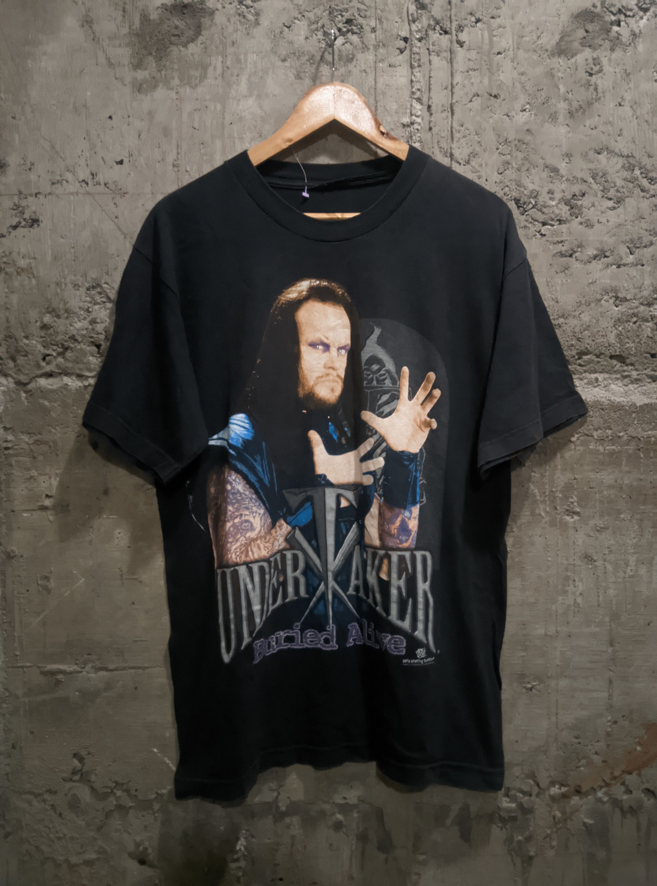 WWF Vintage 1998 undertaker wwf wwe buried alive Size US XL / EU 56 / 4 - 1 Thumbnail
