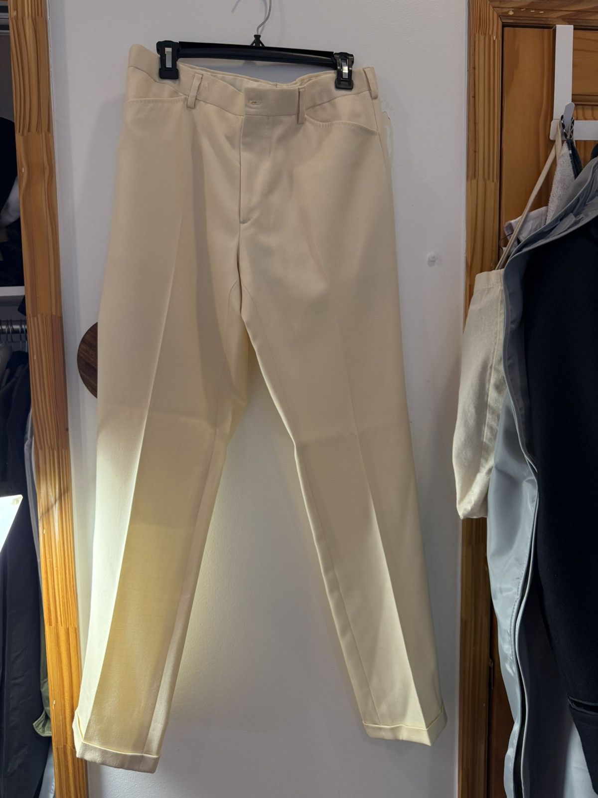 Ralph Lauren Purple Label RLPL beige wool pants Size 40R - 1 Thumbnail