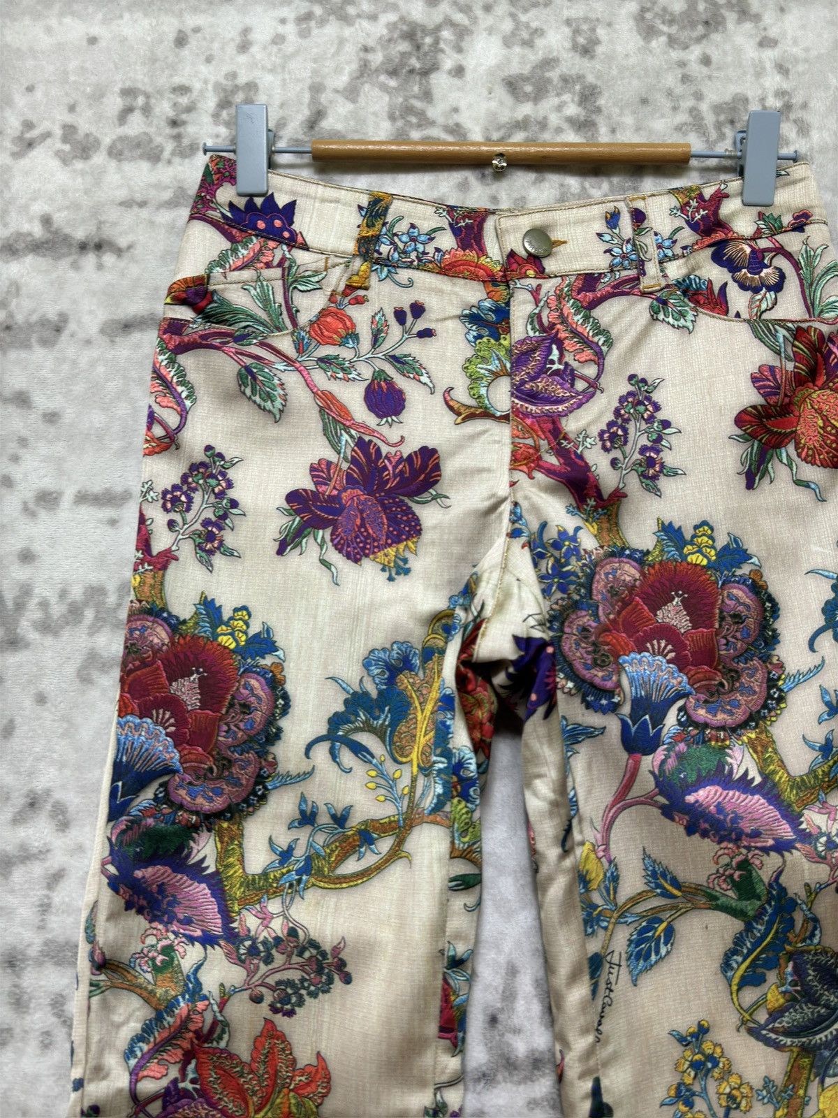 Just Cavalli Just Cavalli 2000s Abstract Floral Print Archive Pants Size US 26 / EU 42 - 4 Thumbnail