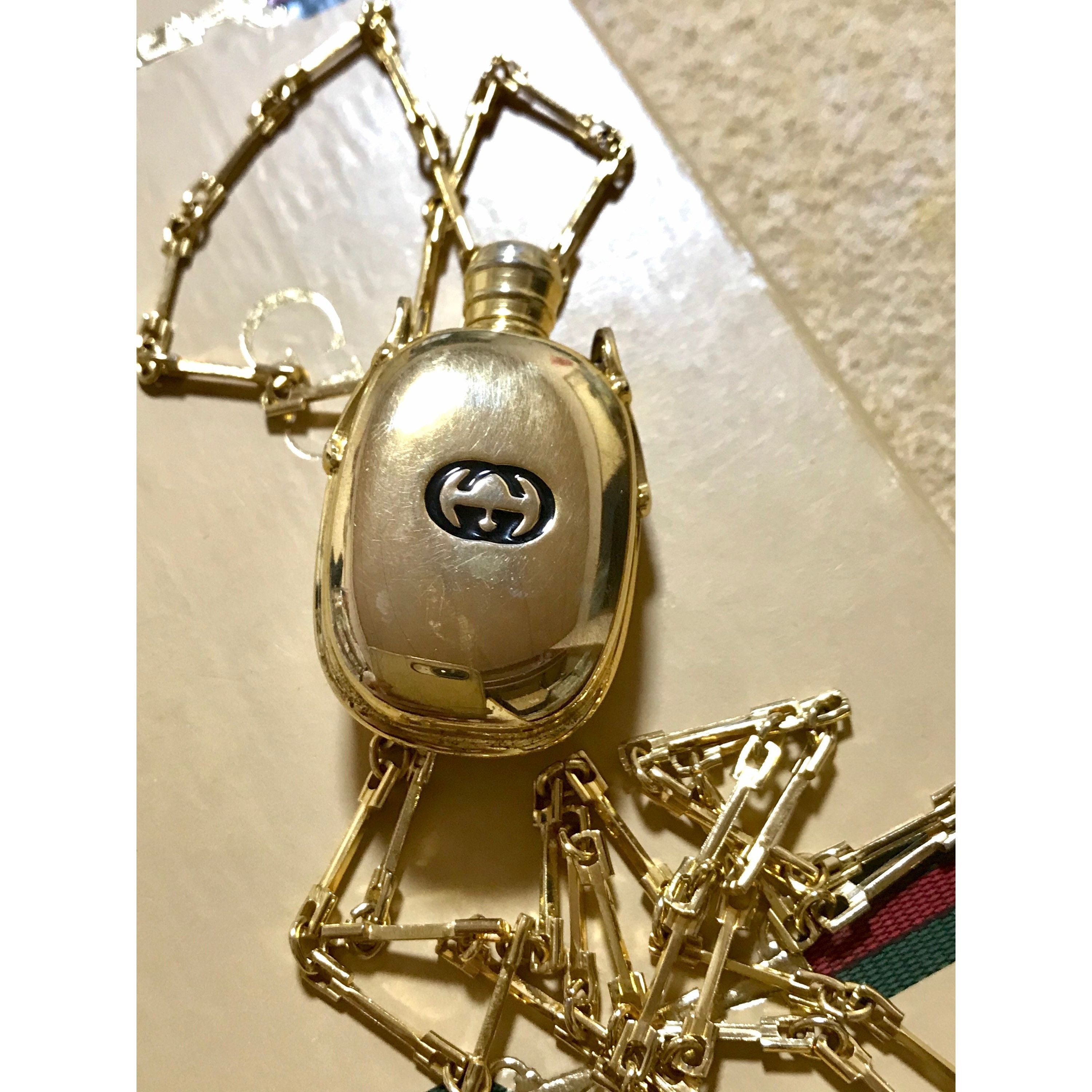 Gucci Vintage Gucci golden perfume bottle necklace with logo mark Size ONE SIZE - 4 Thumbnail