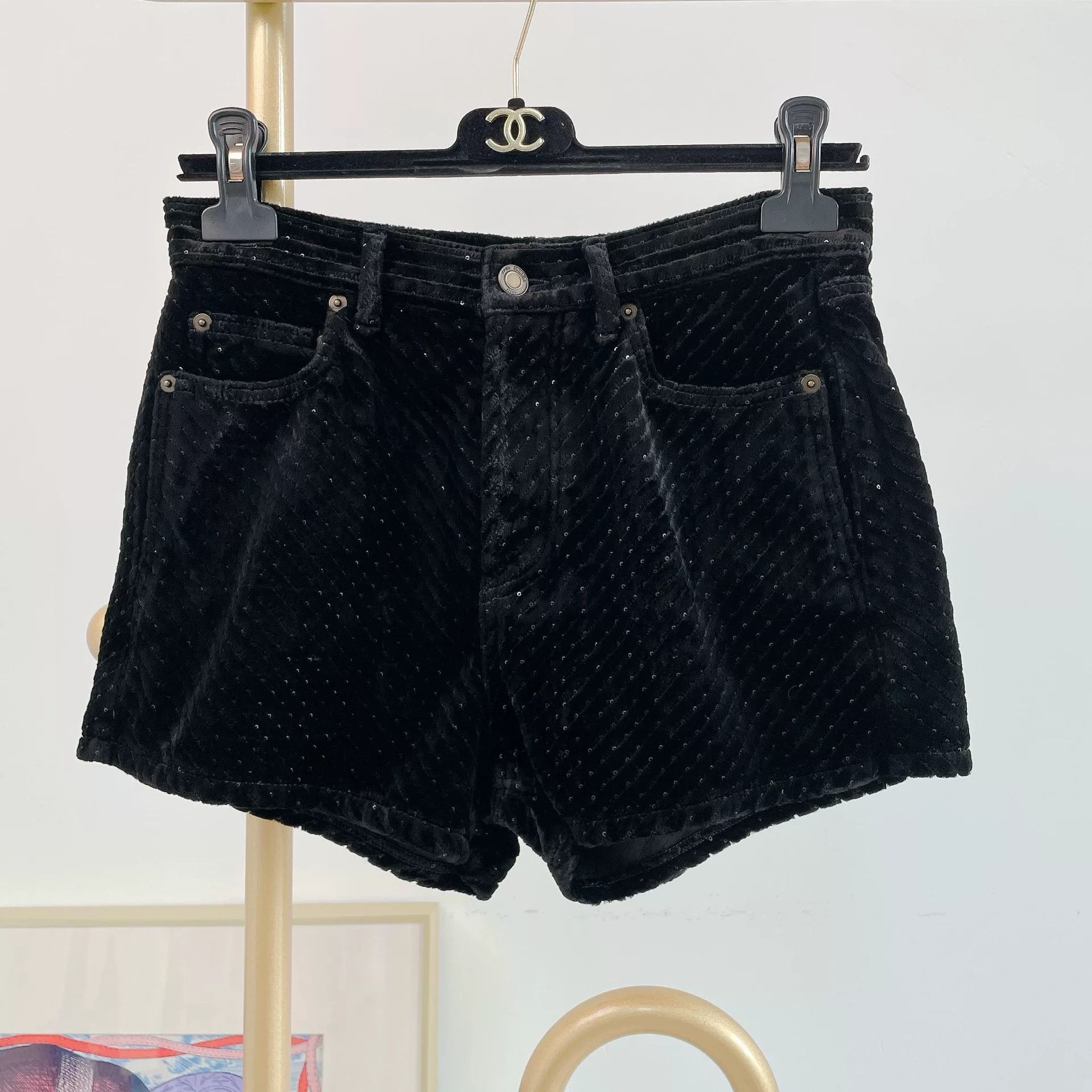 Saint Laurent Paris Saint Laurent Black Shorts Size 27" / US 4 / IT 40 - 1 Thumbnail