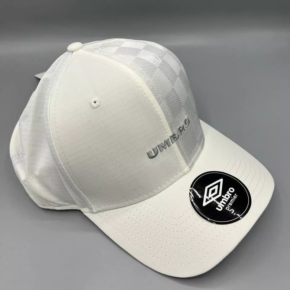 Umbro Umbro Hat Men White Checkered Embroidered Snap Back Cap New Size ONE SIZE - 3 Thumbnail