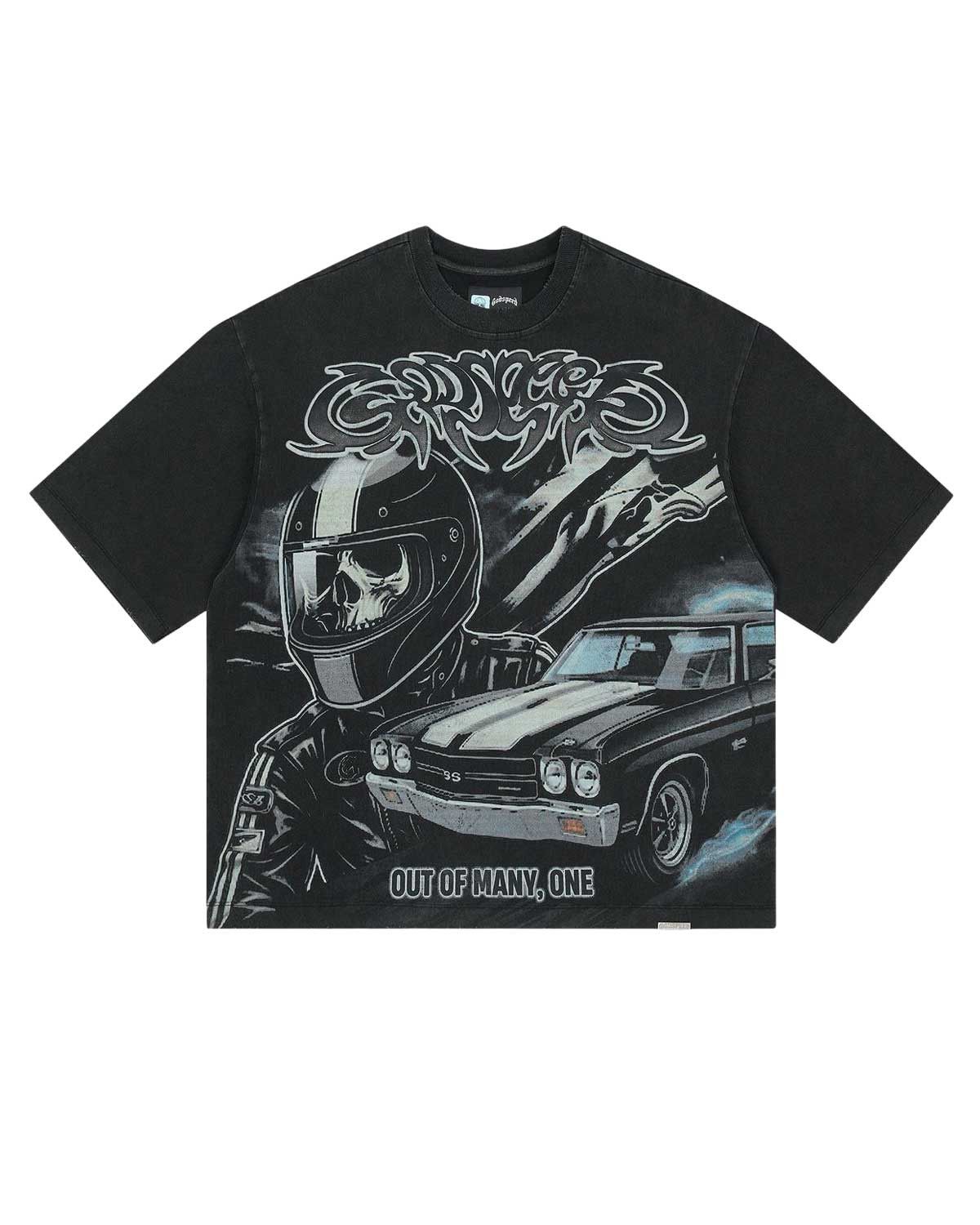 American Muscle Tee Black Wash