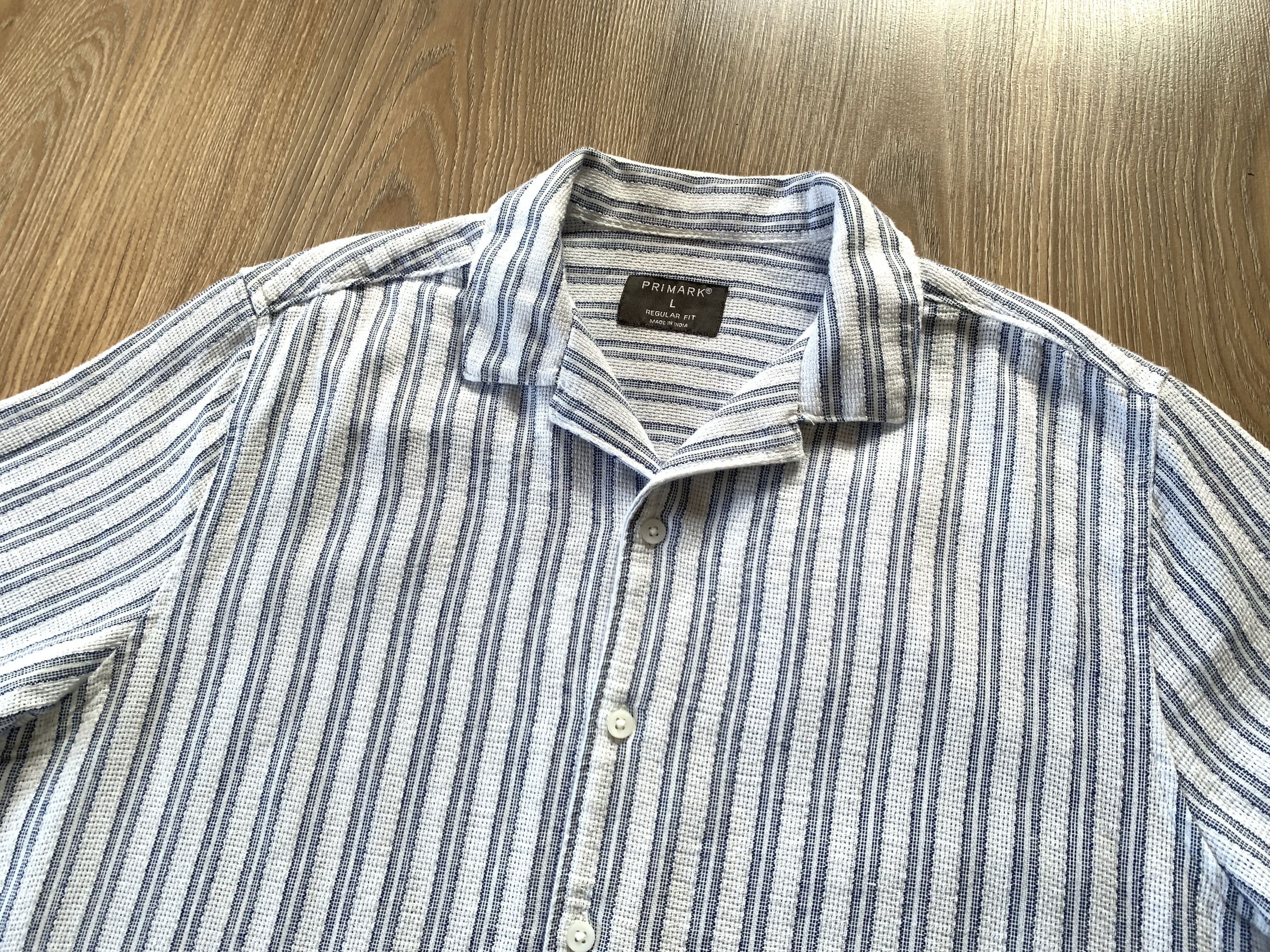 Other Primark Regular Fit Seersucker Stripe Summer Shirt Size US L / EU 52-54 / 3 - 3 Thumbnail
