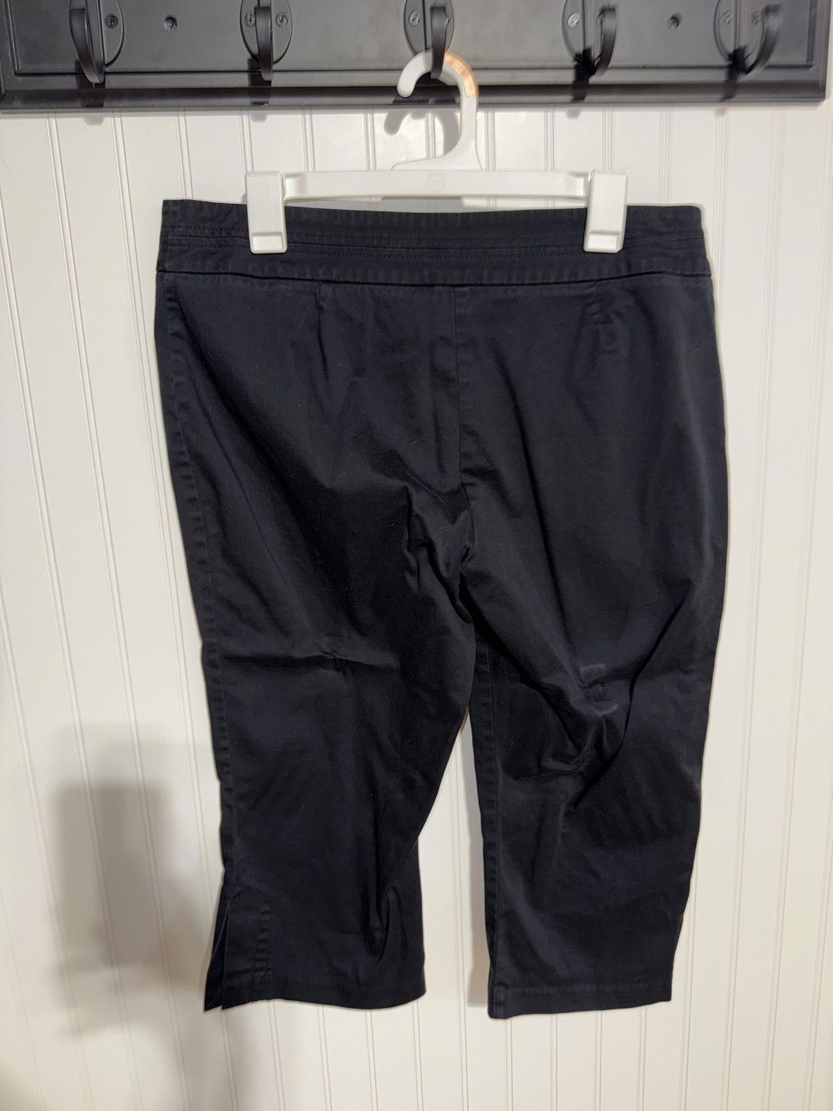 Tribal Streetwear Tribal Women's 14P Black Stretch Capri Cropped Pants Size 34" / US 12 / IT 48 - 2 Thumbnail