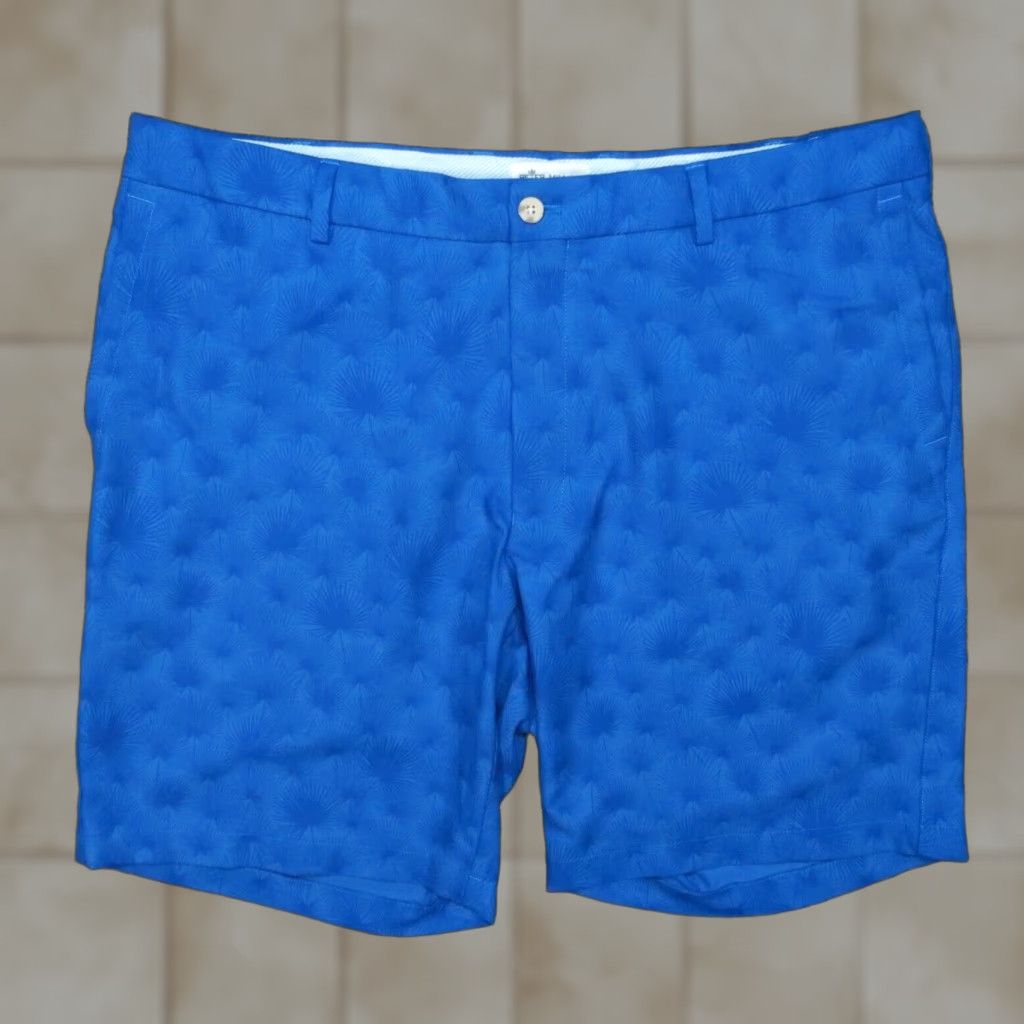 Peter Millar Peter Millar Shorts Mens 38 Blue Carrboro Fan Palm Twill Performance Chino Size US 38 / EU 54 - 1 Thumbnail