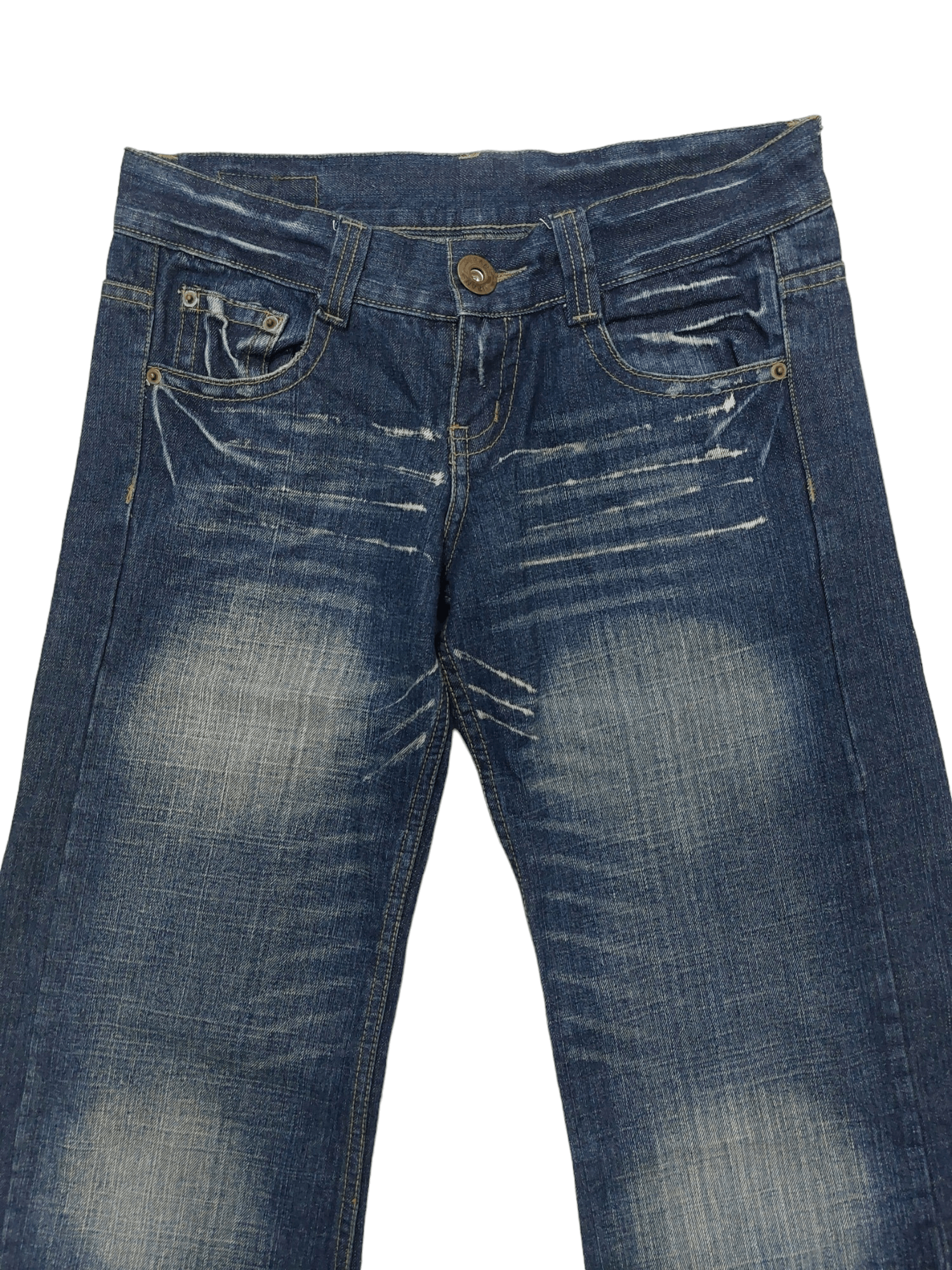 If Six Was Nine × Japanese Brand × Vintage The M2868 Jeans Low Rise Flare Boot Cut Distressed Denim Size US 31 - 3 Thumbnail
