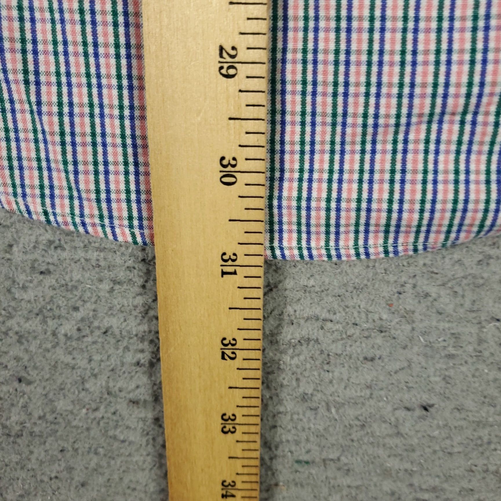 Ralph Lauren VINTAGE Ralph Lauren Dress Shirt Men Size 16 Long Sleeve Plaid Cotton Blue Classic 90s Mens Size 42R - 6 Thumbnail