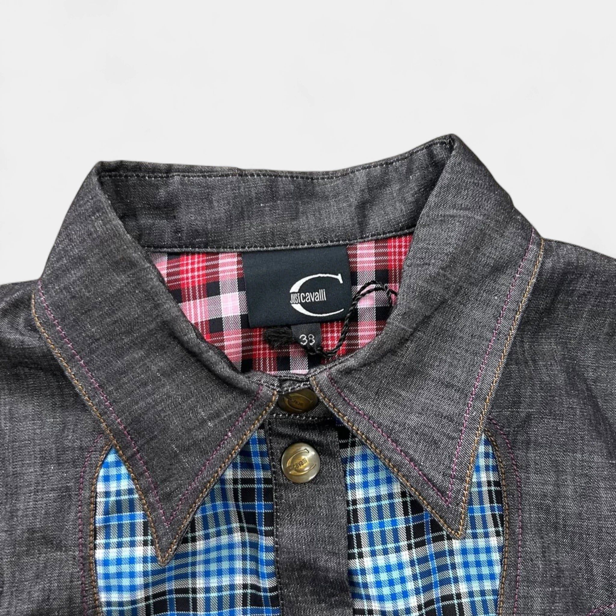 Just Cavalli Just Cavalli Western Checkered Multicolor Shirt Size US S / EU 44-46 / 1 - 5 Thumbnail